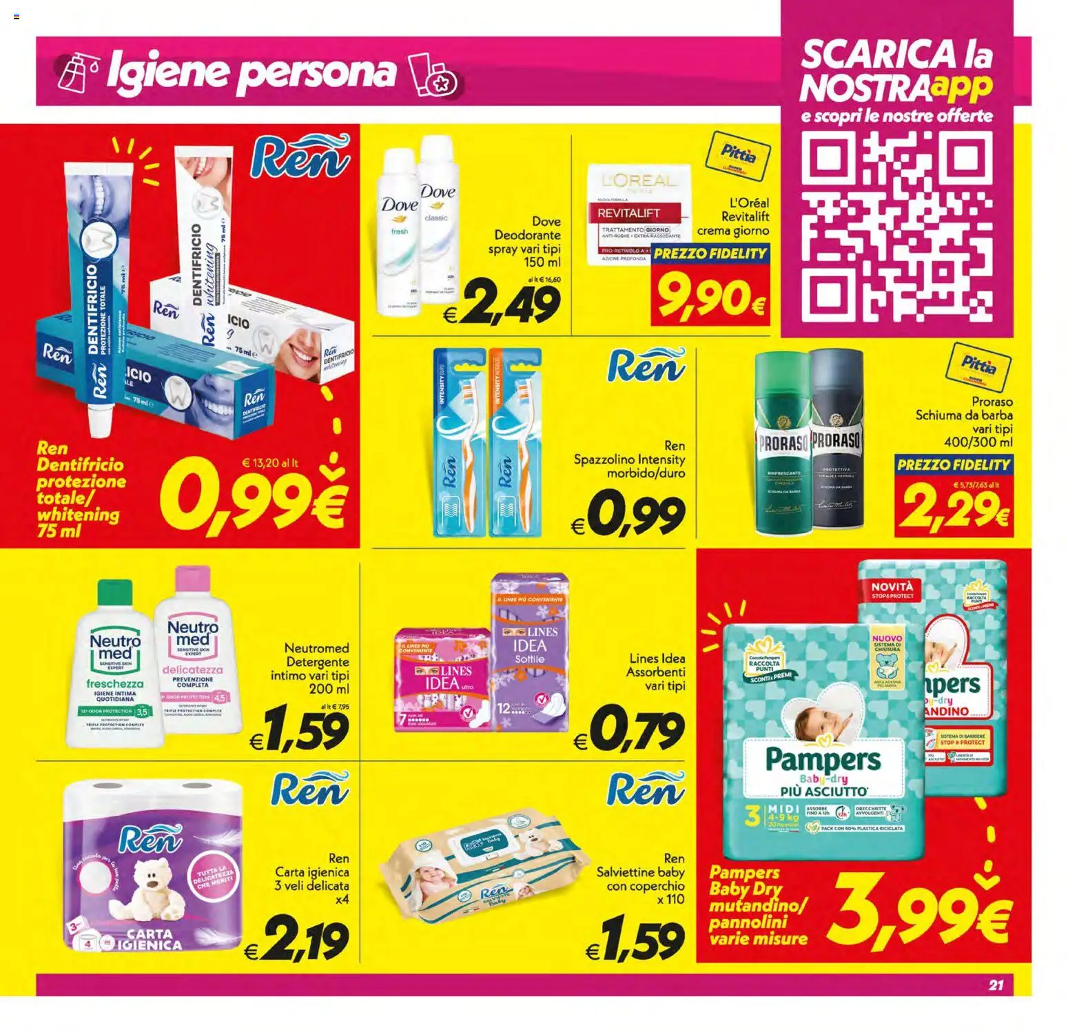 Volantino SuperConveniente del 17.03.2026 | Pagina: 21 | Prodotti: Schiuma da barba, Carta igienica, Spazzolino, Orecchiette
