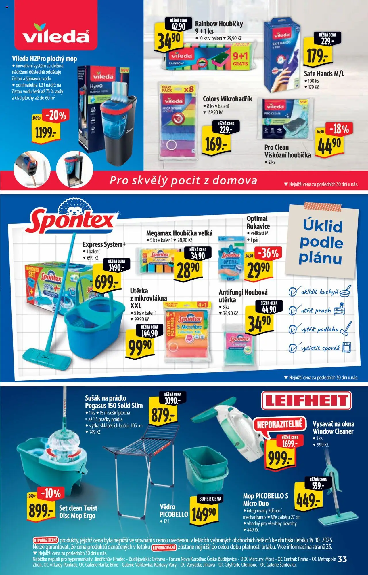 Albert katalog - Hypermarket od 22.10.2025 | Strana: 33 | Produkty: Houbička, Vysavač na okna, Pračky, Sporák