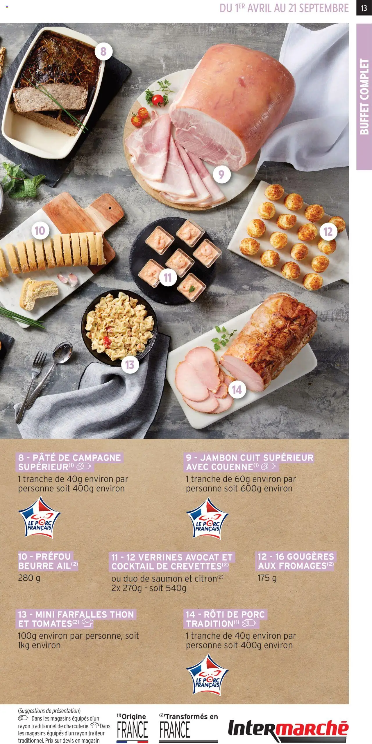  | Page: 13 | Produits: Ail, Thon, Jambon, Saumon