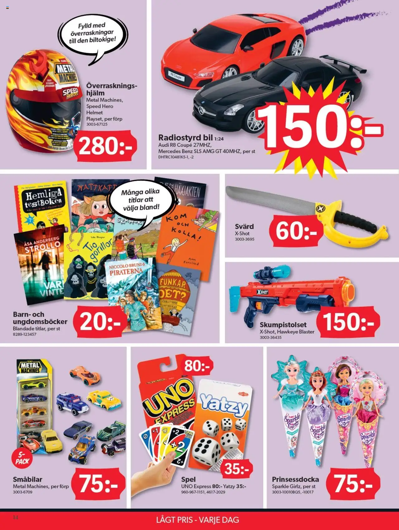 Dollar Store reklamblad aktuell från 25.08.2025 | Sida: 14 | Produkter: Hjälm, Spel