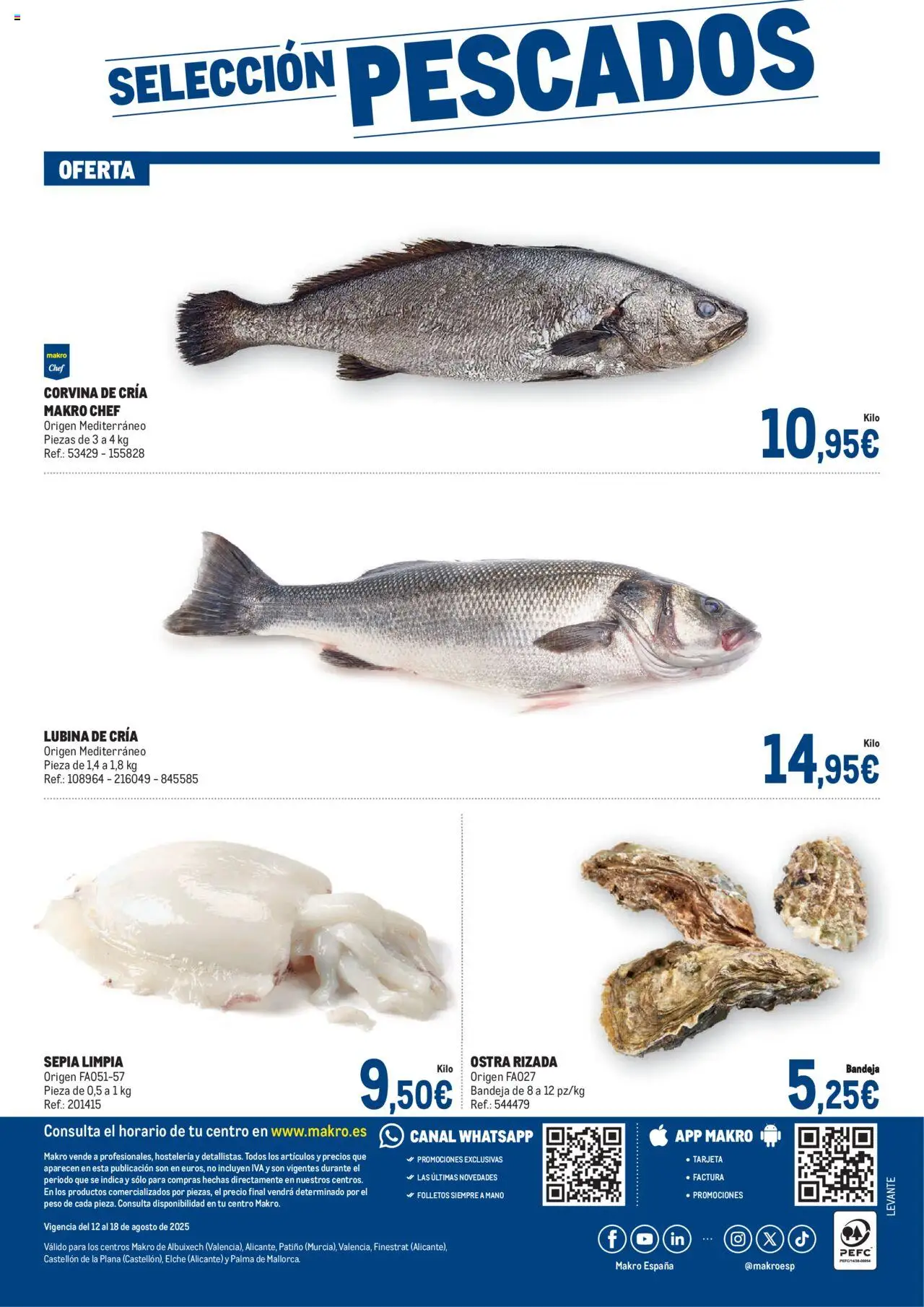 Makro - Fresco Levante │ válido desde el 12.08.2025 | Página: 4 | Productos: Peso, Bandeja