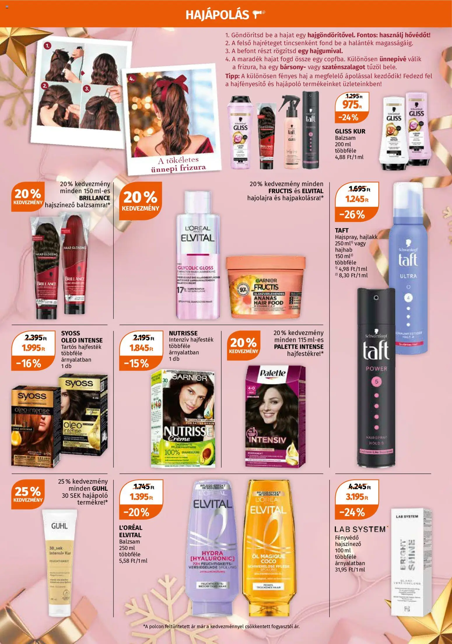 Müller akciós ujság - amely érvényes a következő dátumtól: 01.12.2025 | Oldal: 7 | Termékek: Hajszínező, Hajhab, Hajlakk, Fényvédő