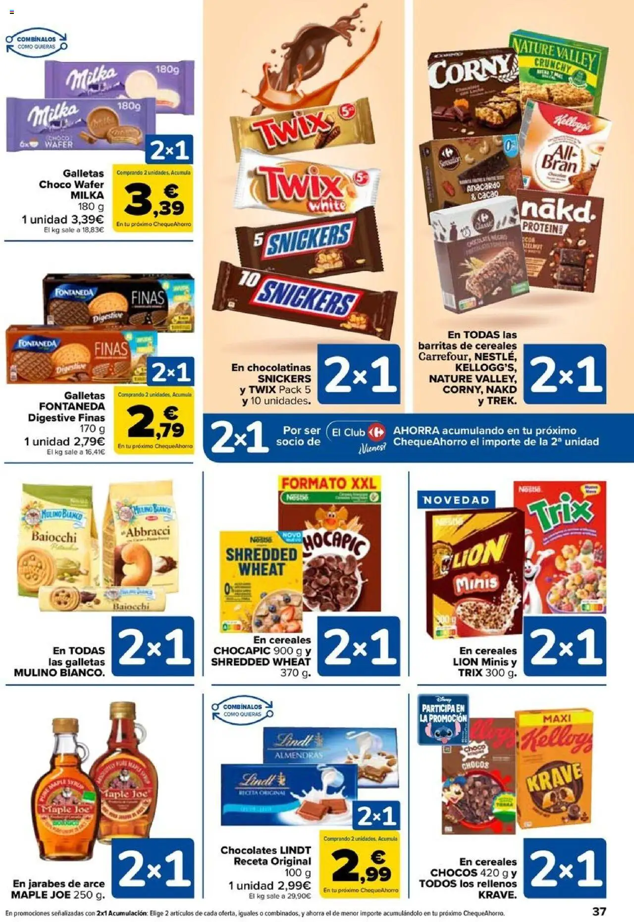 Carrefour folleto │ válido desde el 11.09.2025 | Página: 37 | Productos: Chocolatinas, Cereales, Galletas, Φρυγανιές σικάλεως