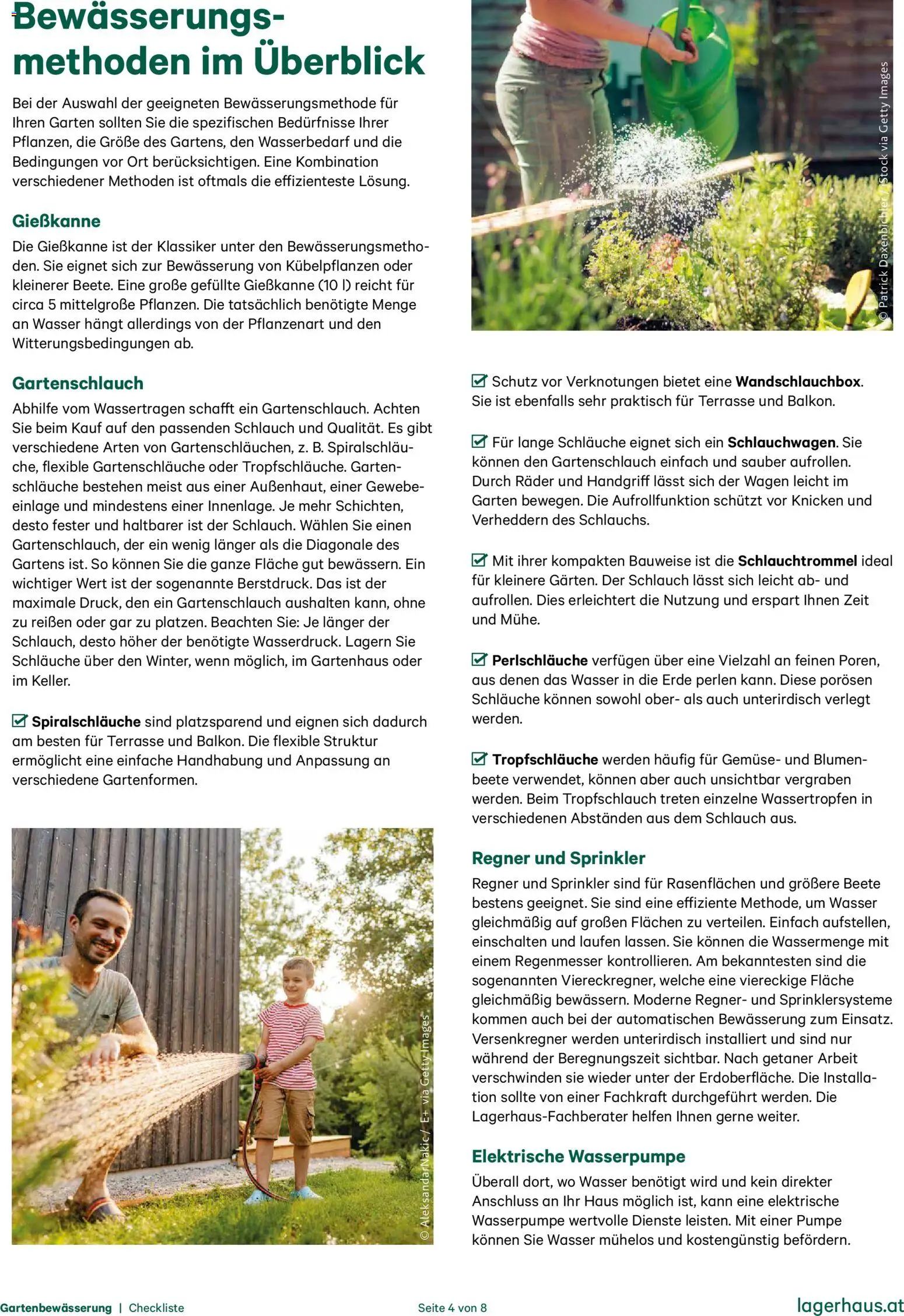 Lagerhaus - Checkliste Gartenbewässerung gültig ab 13.11.2025 | Seite: 4 | Produkte: Wasser, Gemüse