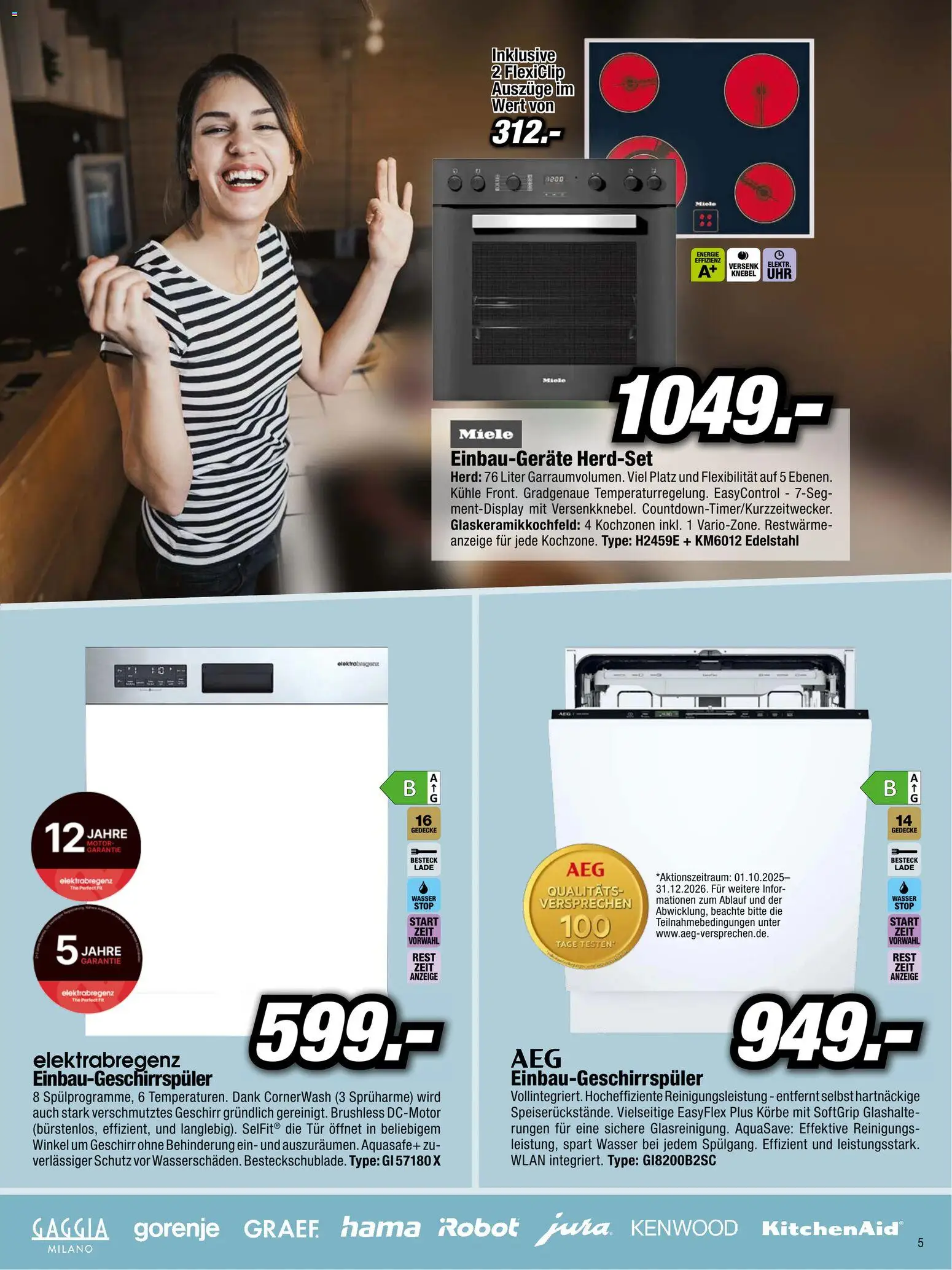 RED ZAC Flugblatt gültig ab 23.02.2026 | Seite: 5 | Produkte: Wasser, Herd