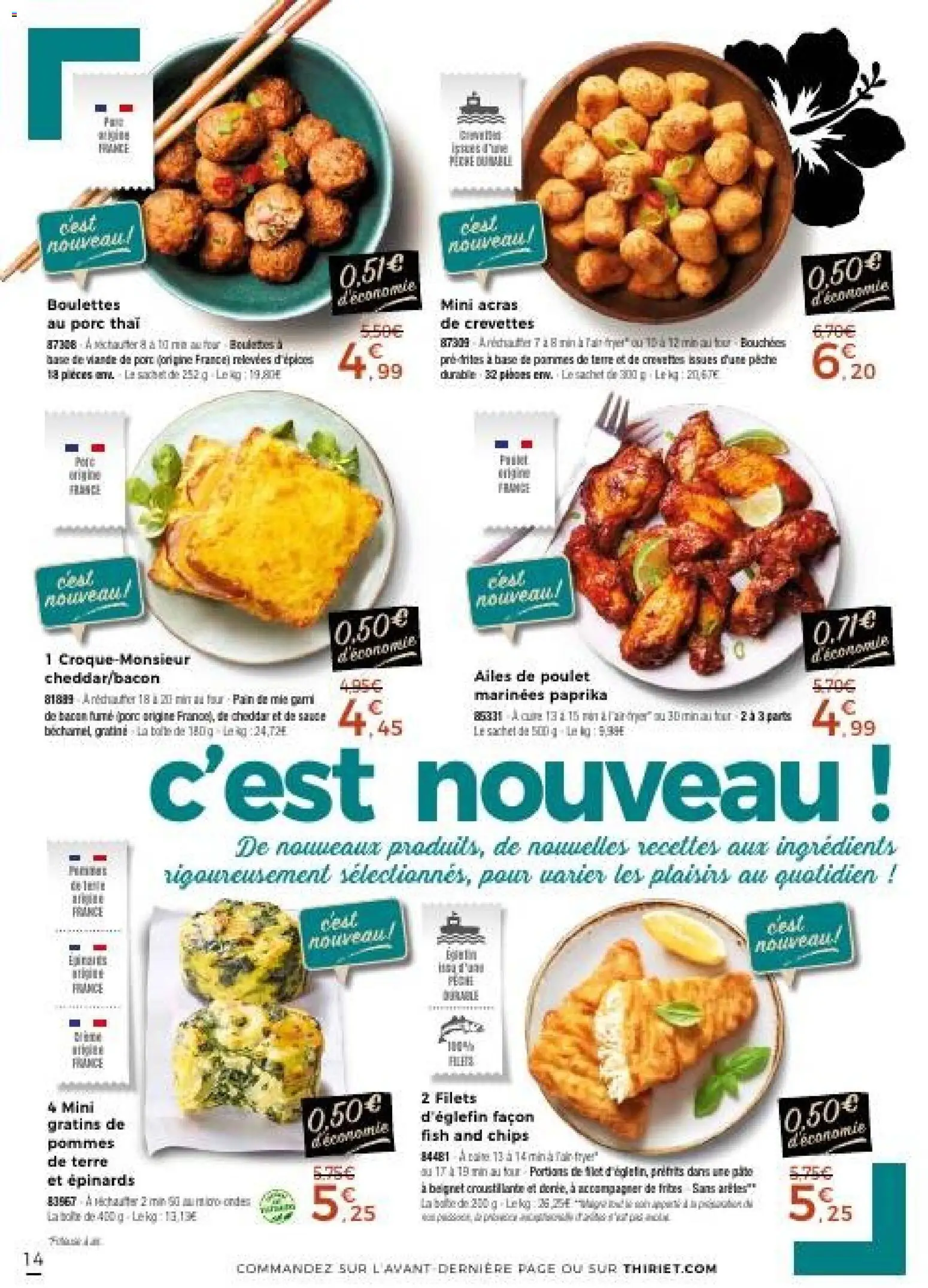 {H1} | Page: 14 | Produits: Crevettes, Pain de mie, Pain, Viande