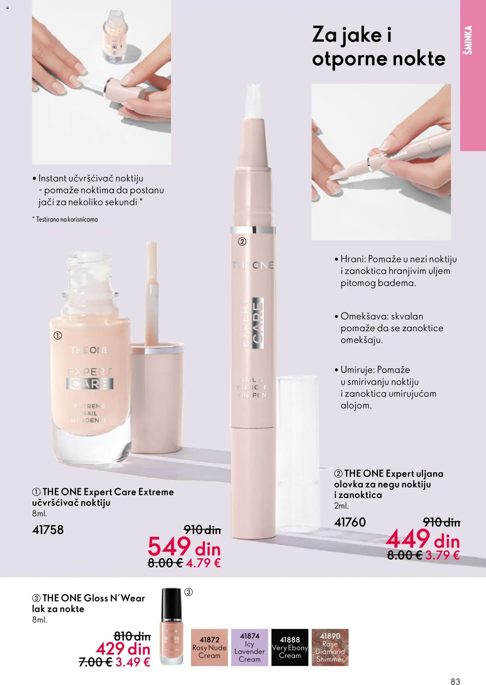 Oriflame katalog - važi od 10.12.2025 | Strana: 83 | Proizvode: Šminka, Lak za nokte