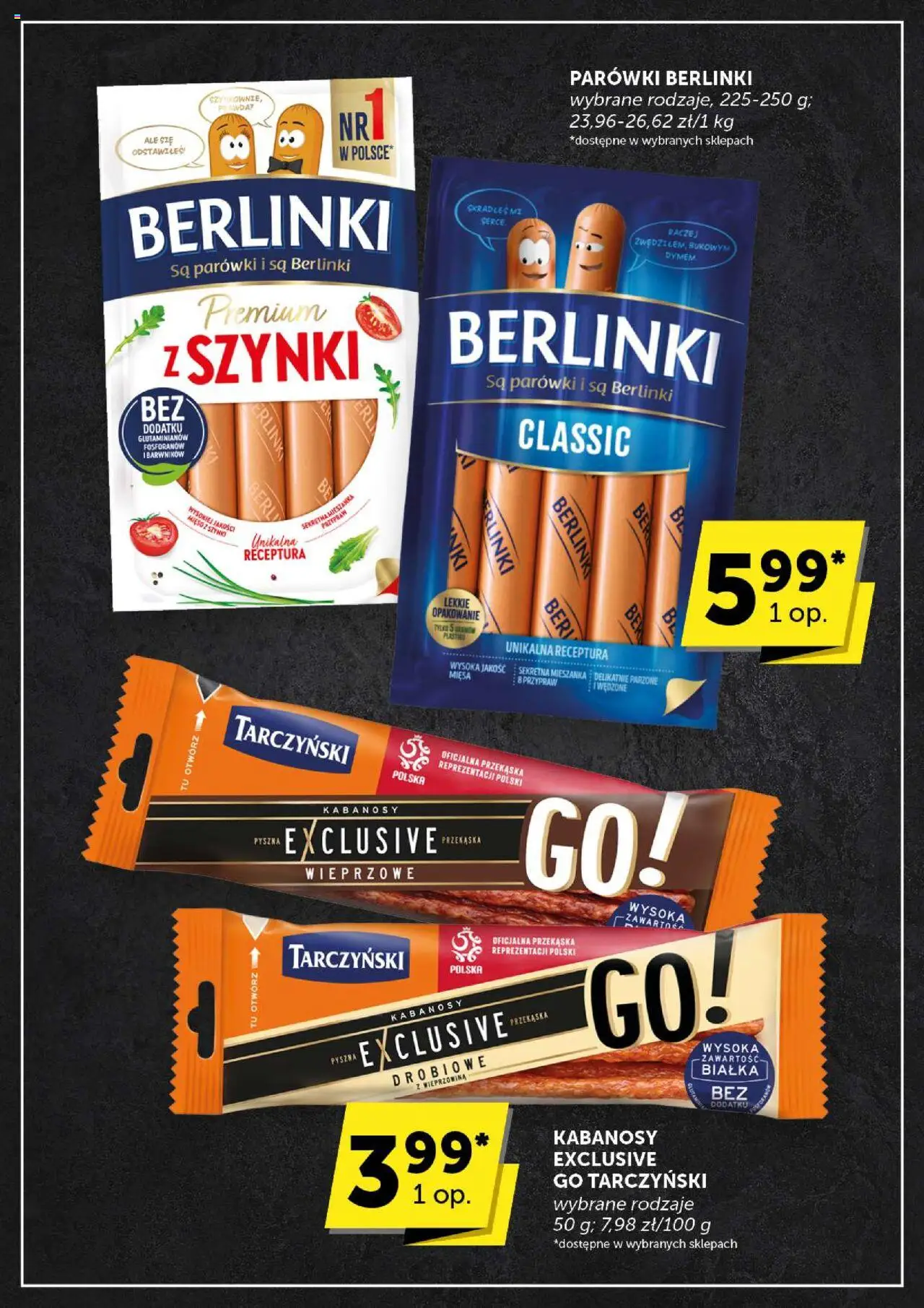 Groszek Gazetka - Market od 07.08.2025 | Strona: 17 | Produkty: Parówki berlinki, Mięso, Kabanosy, Parówki