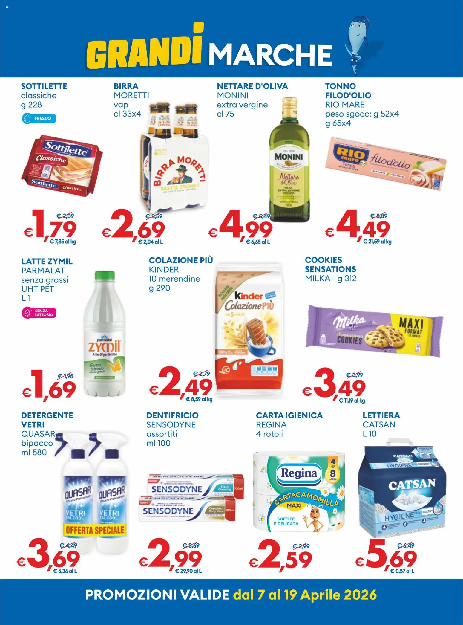 Volantino MD Discount del 07.04.2026 | Pagina: 21 | Prodotti: Carta igienica, Latte, Tonno, Olio di Oliva