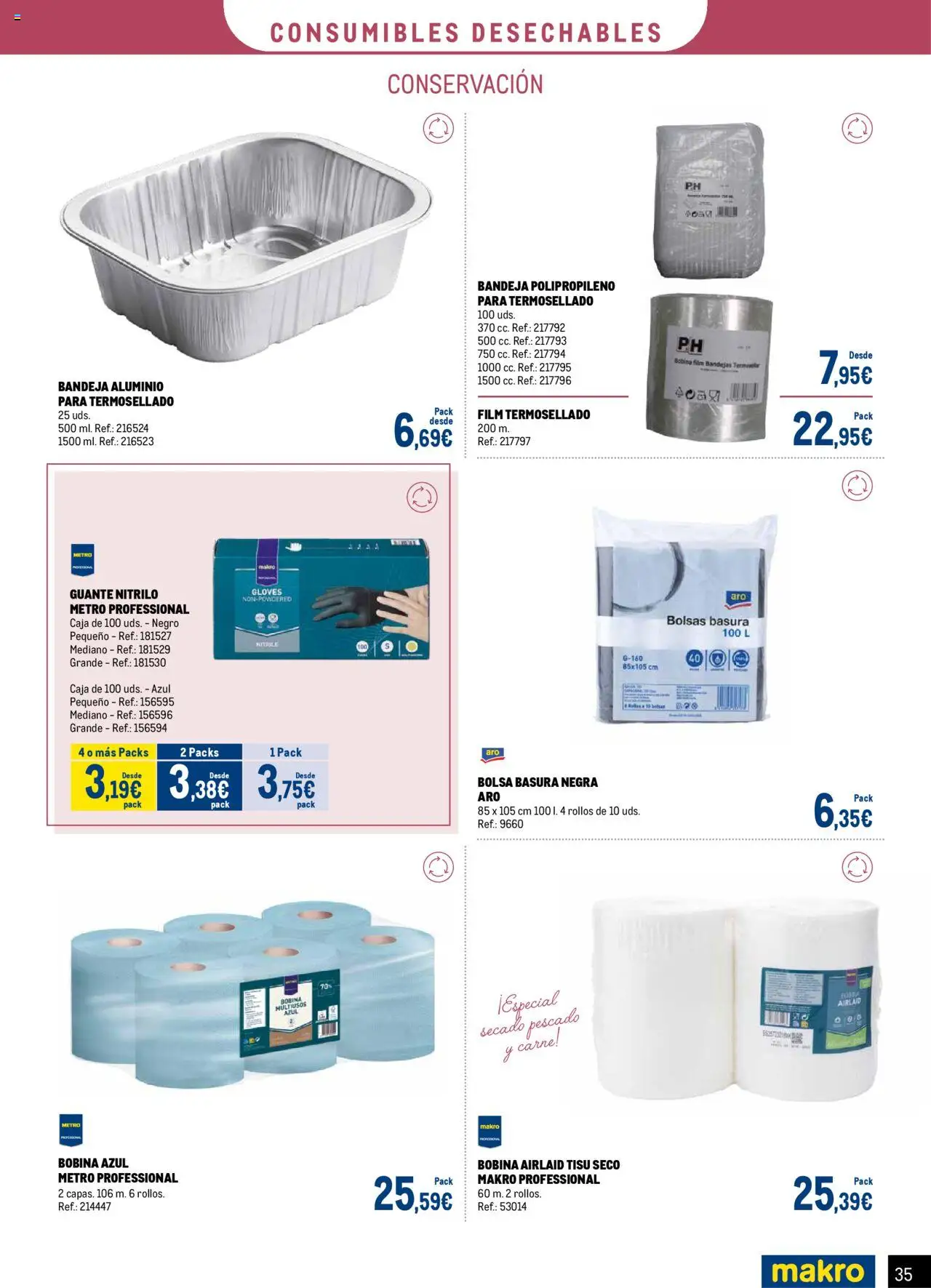 Makro - Desechables Take Away Canarias │ válido desde el 07.07.2025 | Página: 35 | Productos: Pescado, Bolsa, Bandeja, Caja