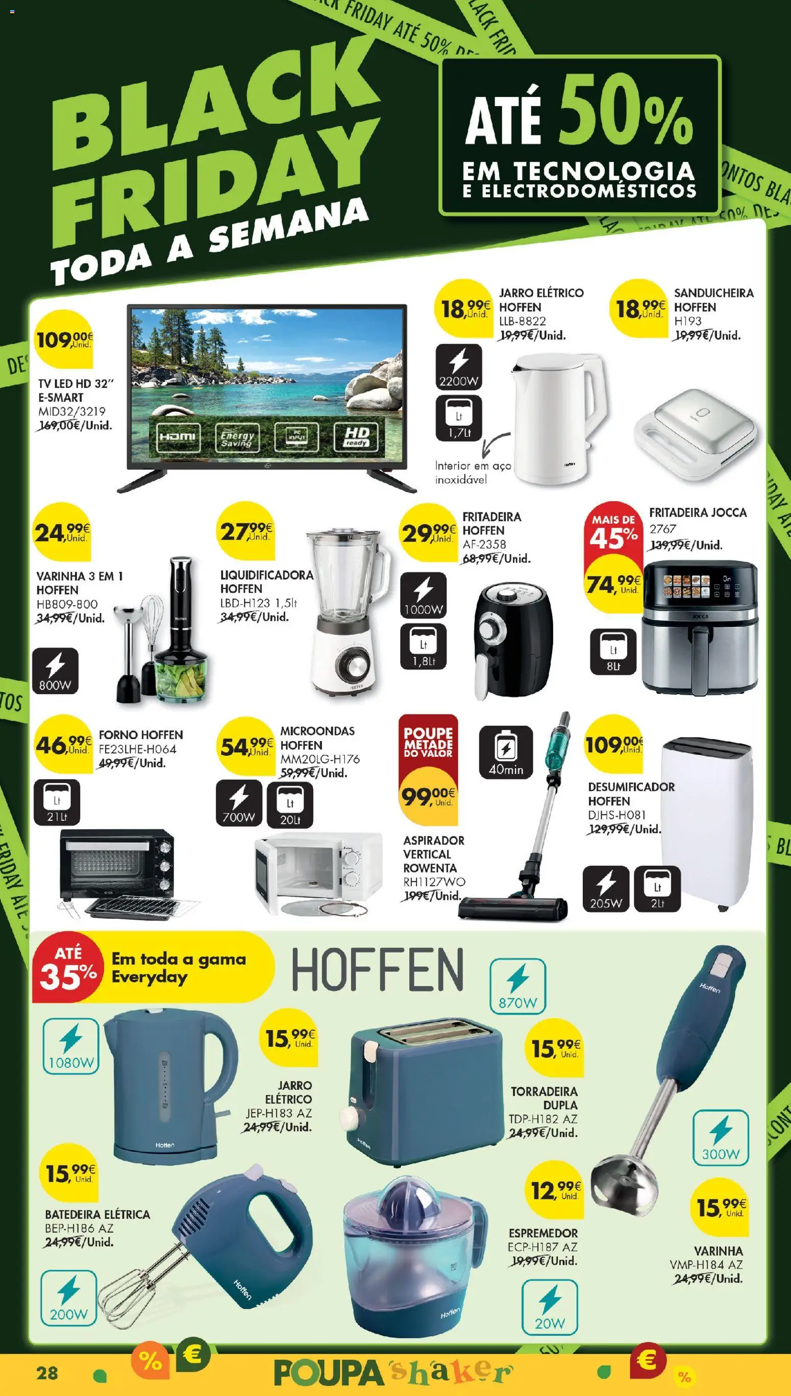 Pingo Doce Black Friday Madeira │ válido de 18.11.2025 | Página: 28 | Produtos: Forno, Air fryer, Sanduicheira, Torradeira