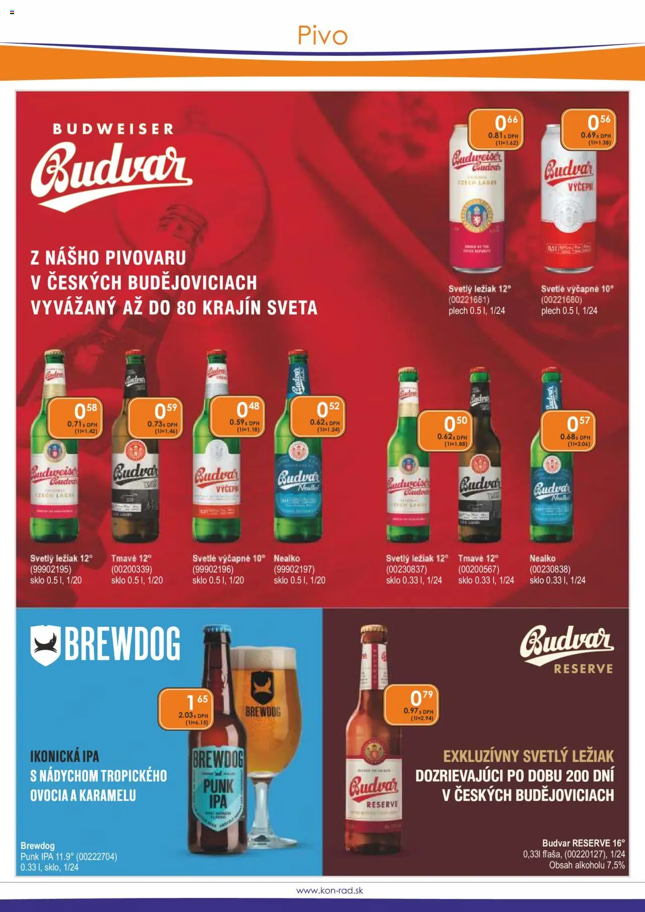 KON - RAD leták │ platný od 01.06.2025 | Strana: 19 | Produkty: Pivo, Budvar