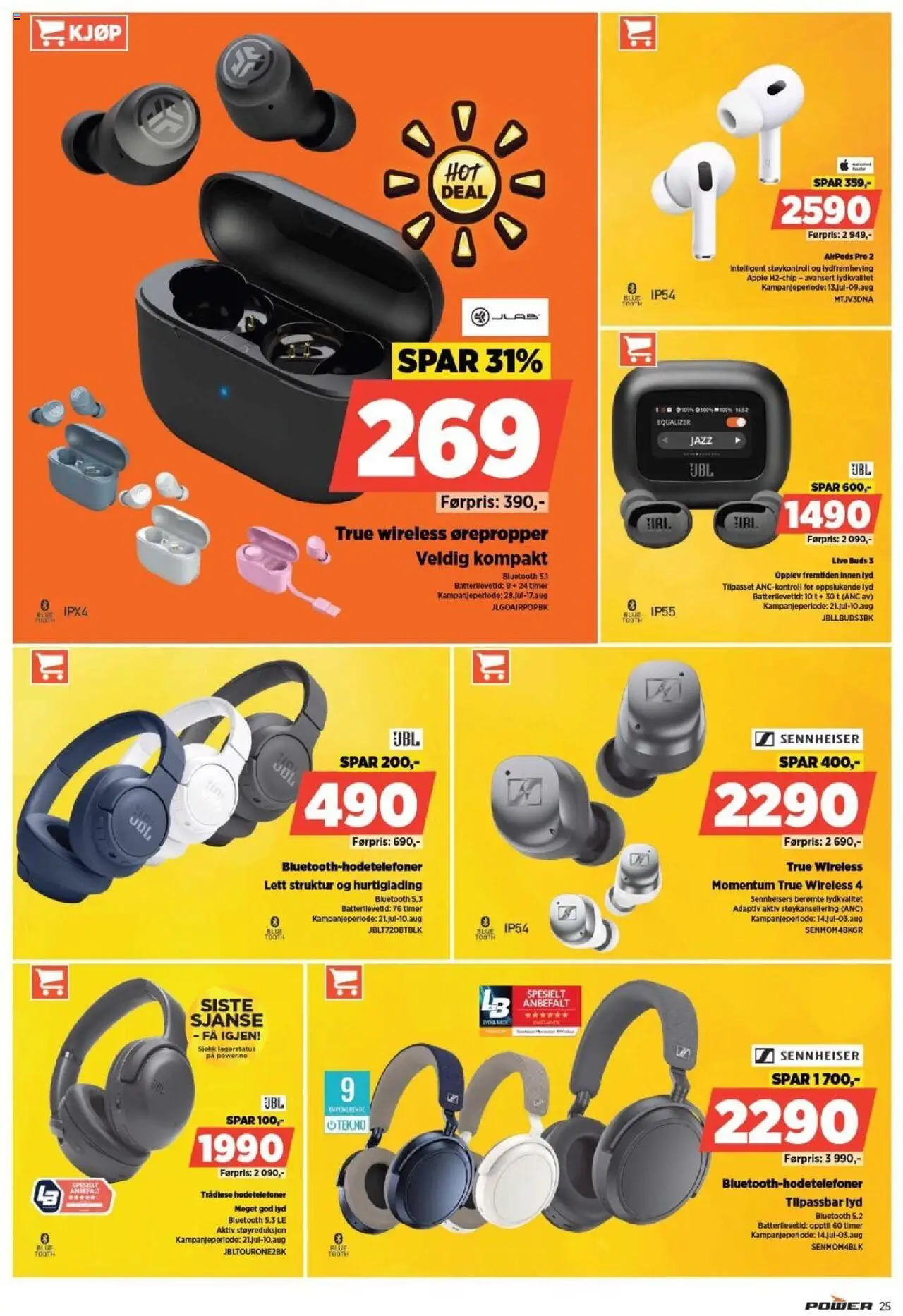  | Side: 25 | Produkter: Clémentine, Lyd, Hodetelefoner, Ørepropper