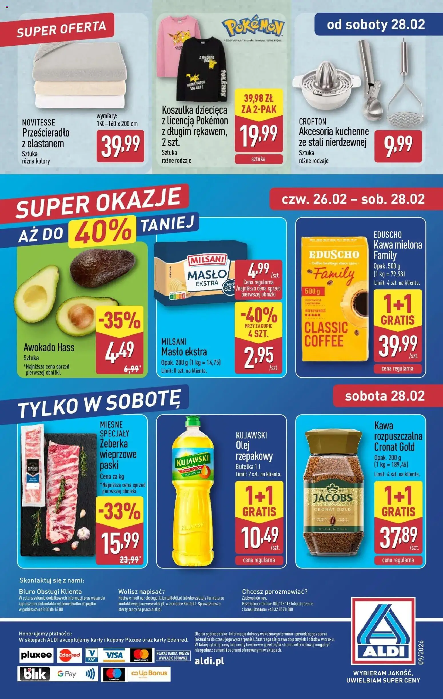 Aldi Gazetka od 23.02.2026 | Strona: 41 | Produkty: Masło, Olej, Kawa, Awokado
