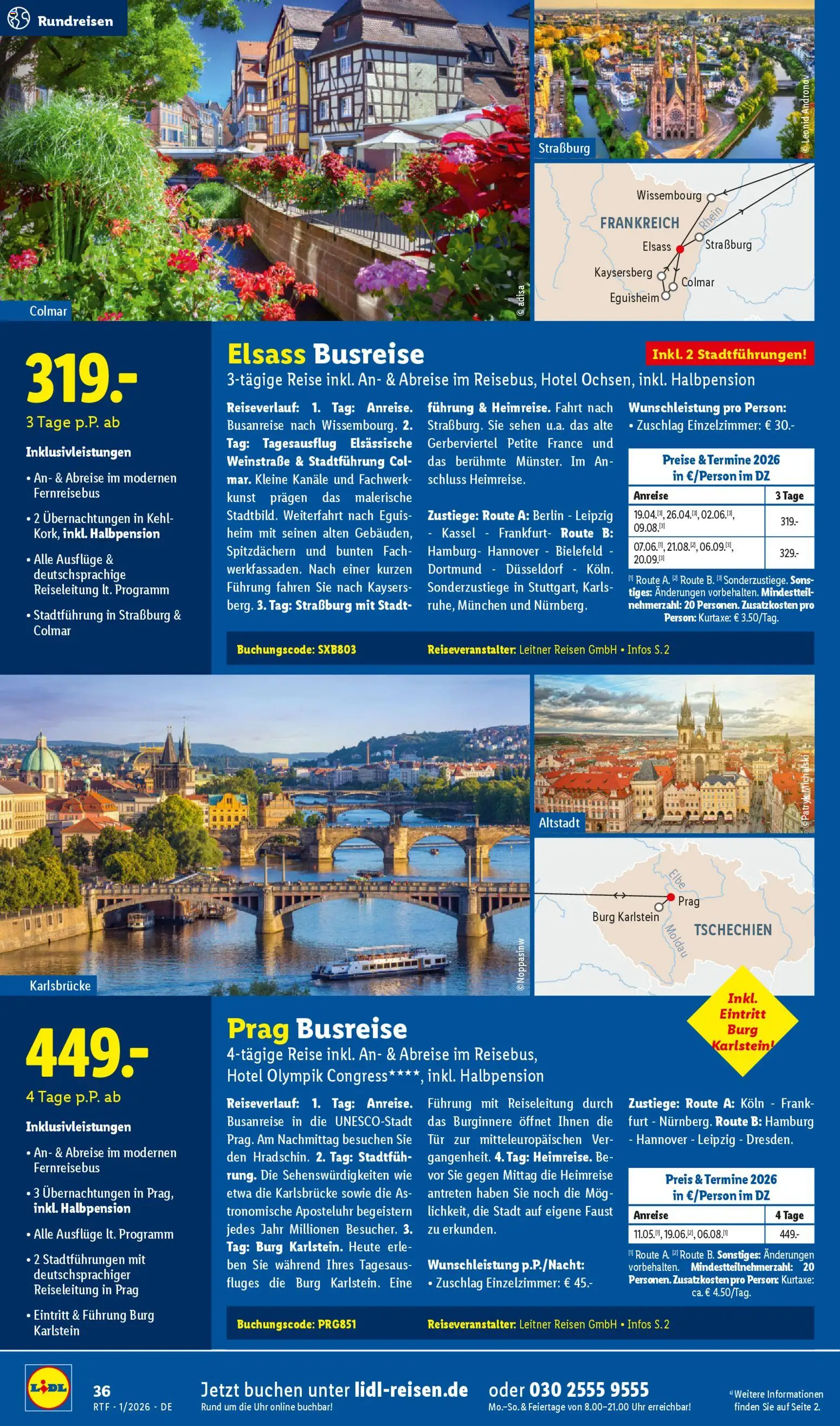 Lidl Reisen - Prospekt – gültig ab 14.01.2026 | Seite: 36 | Produkte: Tür, Uhr