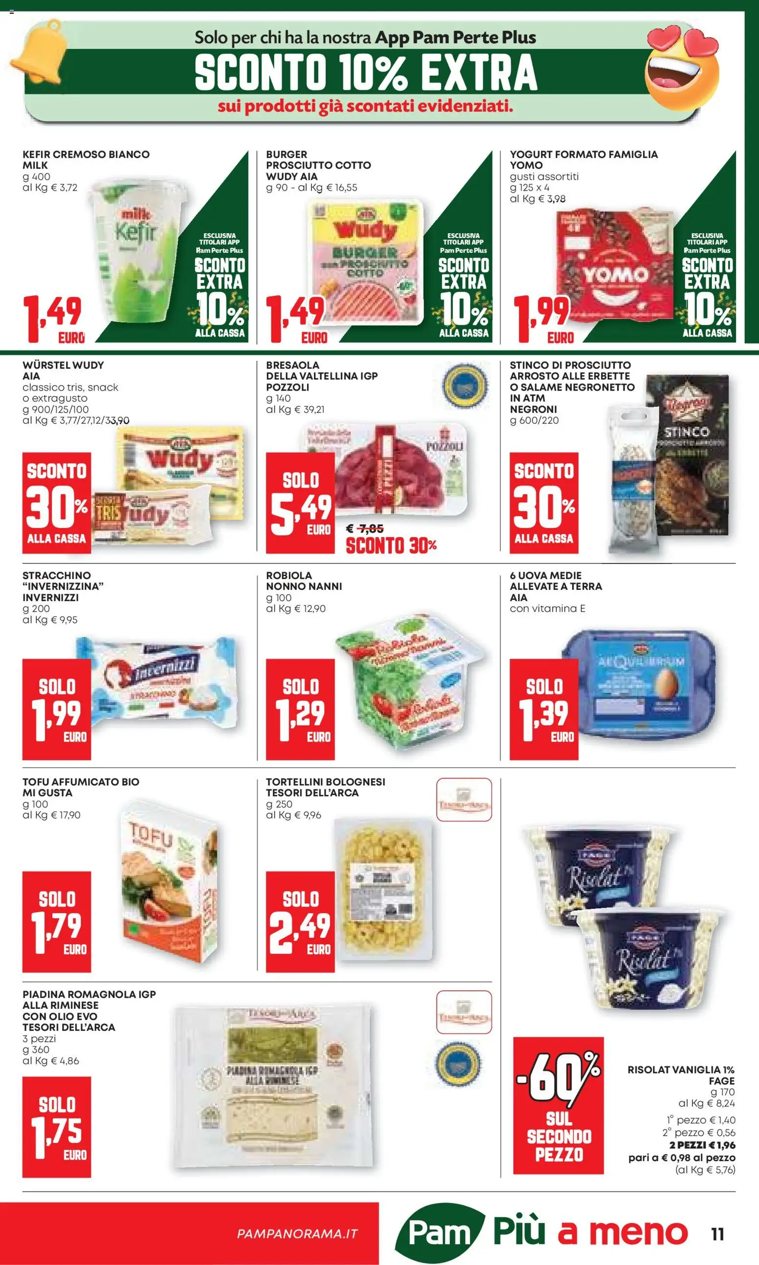 Volantino PAM del 20.11.2025 | Pagina: 11 | Prodotti: Uova, Bresaola, Prosciutto, Tofu