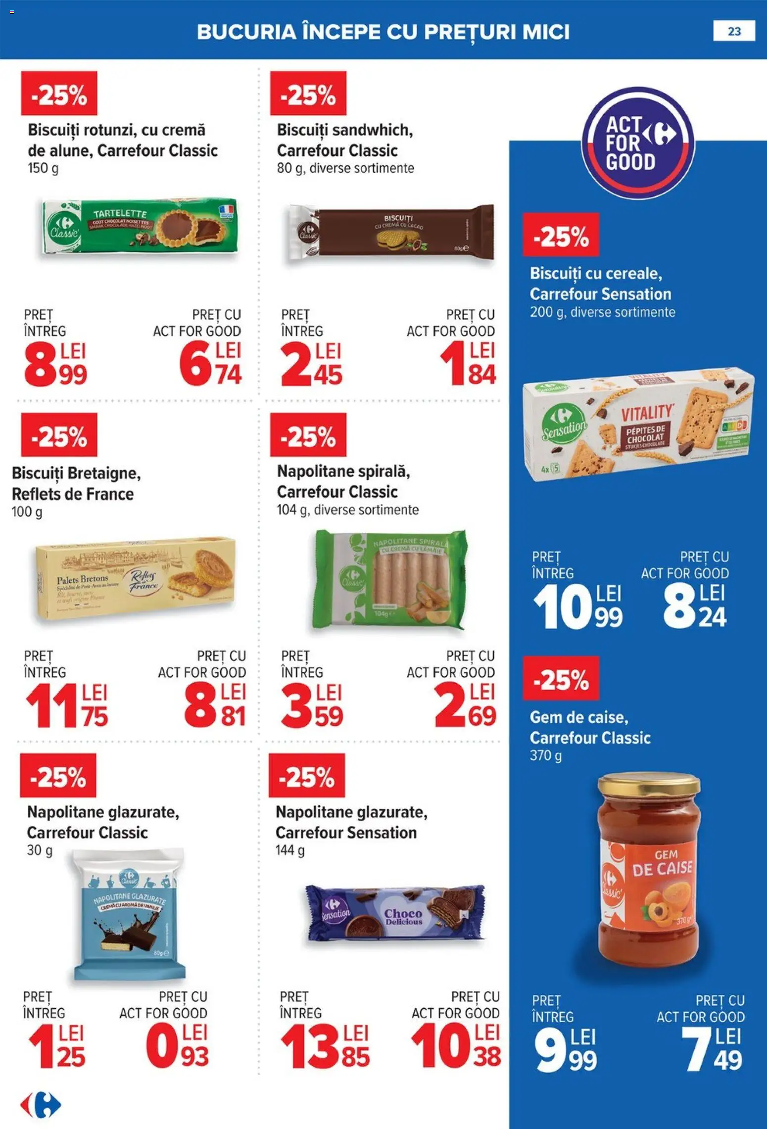 Noul catalog Carrefour – valabil de la 08.01.2026 | Pagină: 23 | Produse: Gem, Cremă, Cacao, Lămâie