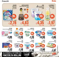 Volantino Famila del 17.07.2025 | Pagina: 9 | Prodotti: Uova, Mozzarella, Grana Padano, Ricotta