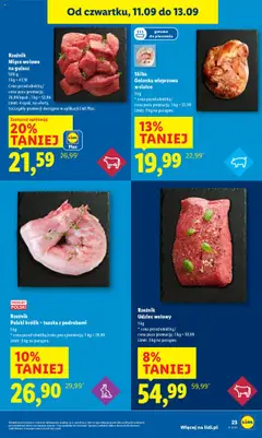 Mięso wołowe na gulasz, Rzeźnik, 500 g od 11.09.2025 | Strona: 25
