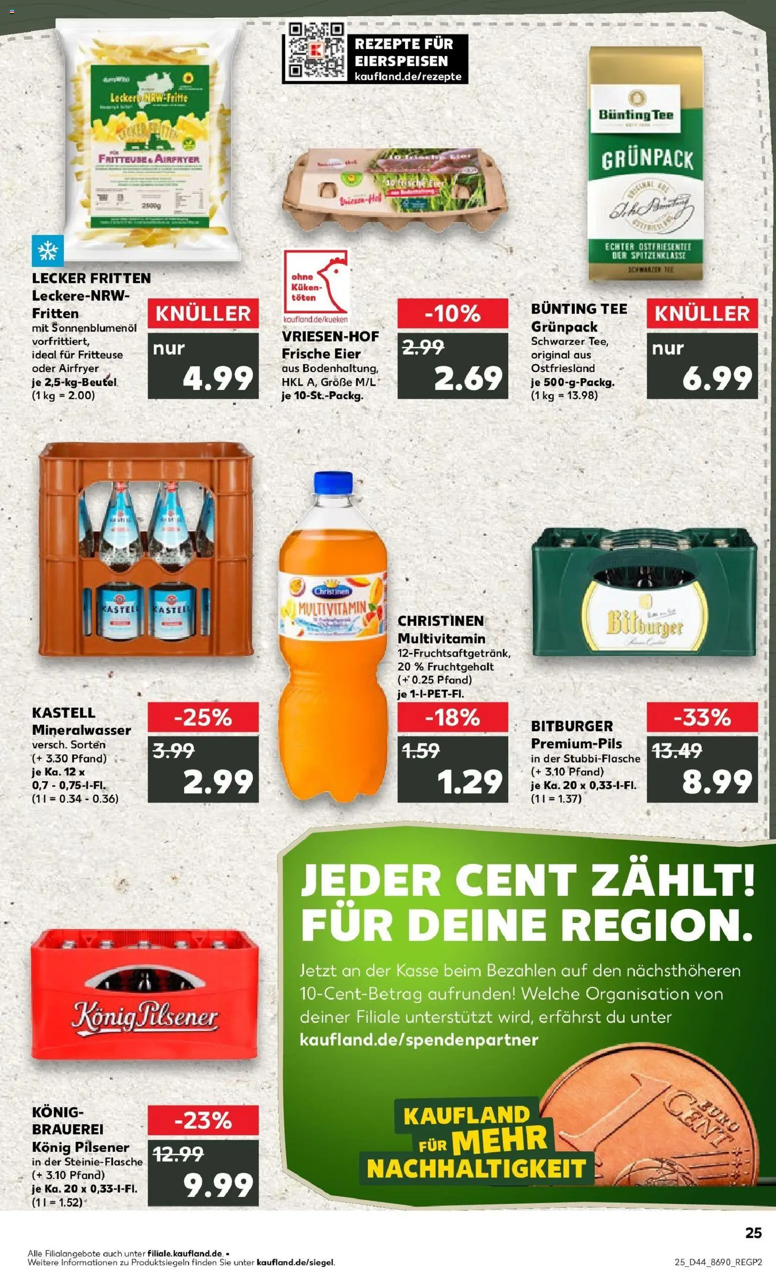 Kaufland prospekt Kamp-Lintfort	 – gültig ab 30.10.2025 | Seite: 25 | Produkte: Konig pilsener, Eier, Mineralwasser, Fritteuse