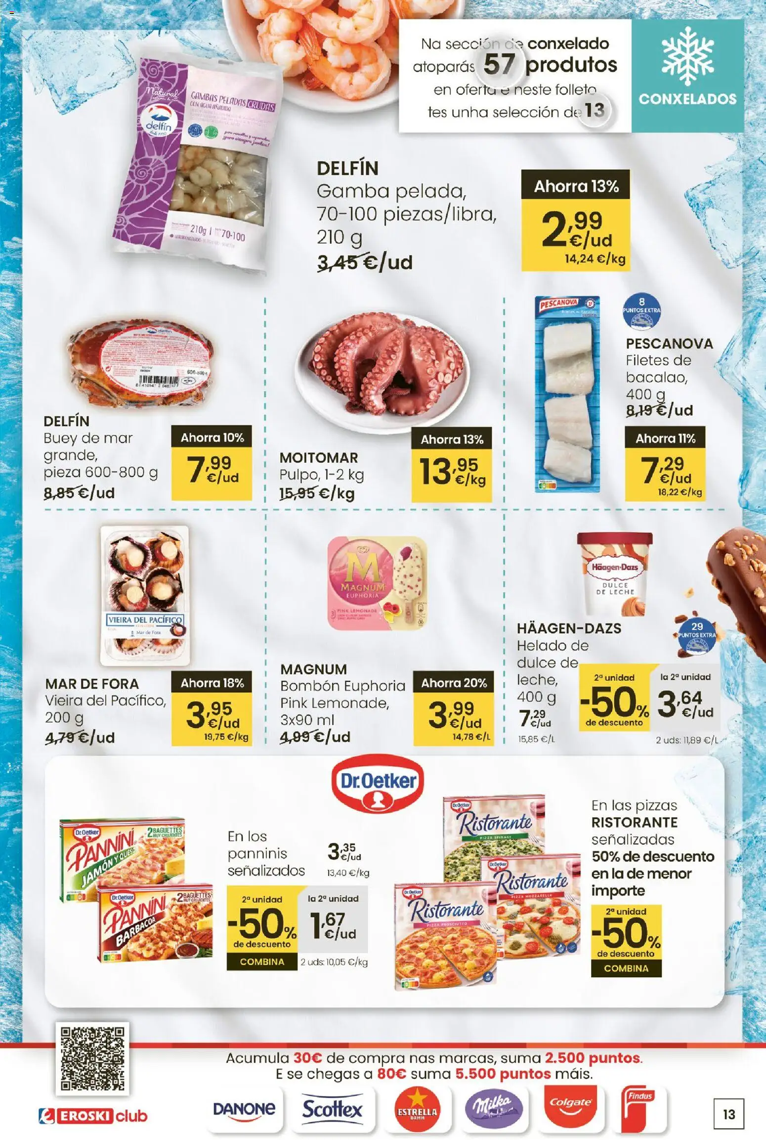 Eroski - Oferta 3x2 │ válido desde el 30.10.2025 | Página: 13 | Productos: Leche, Jamón, Barbacoa, Gamba