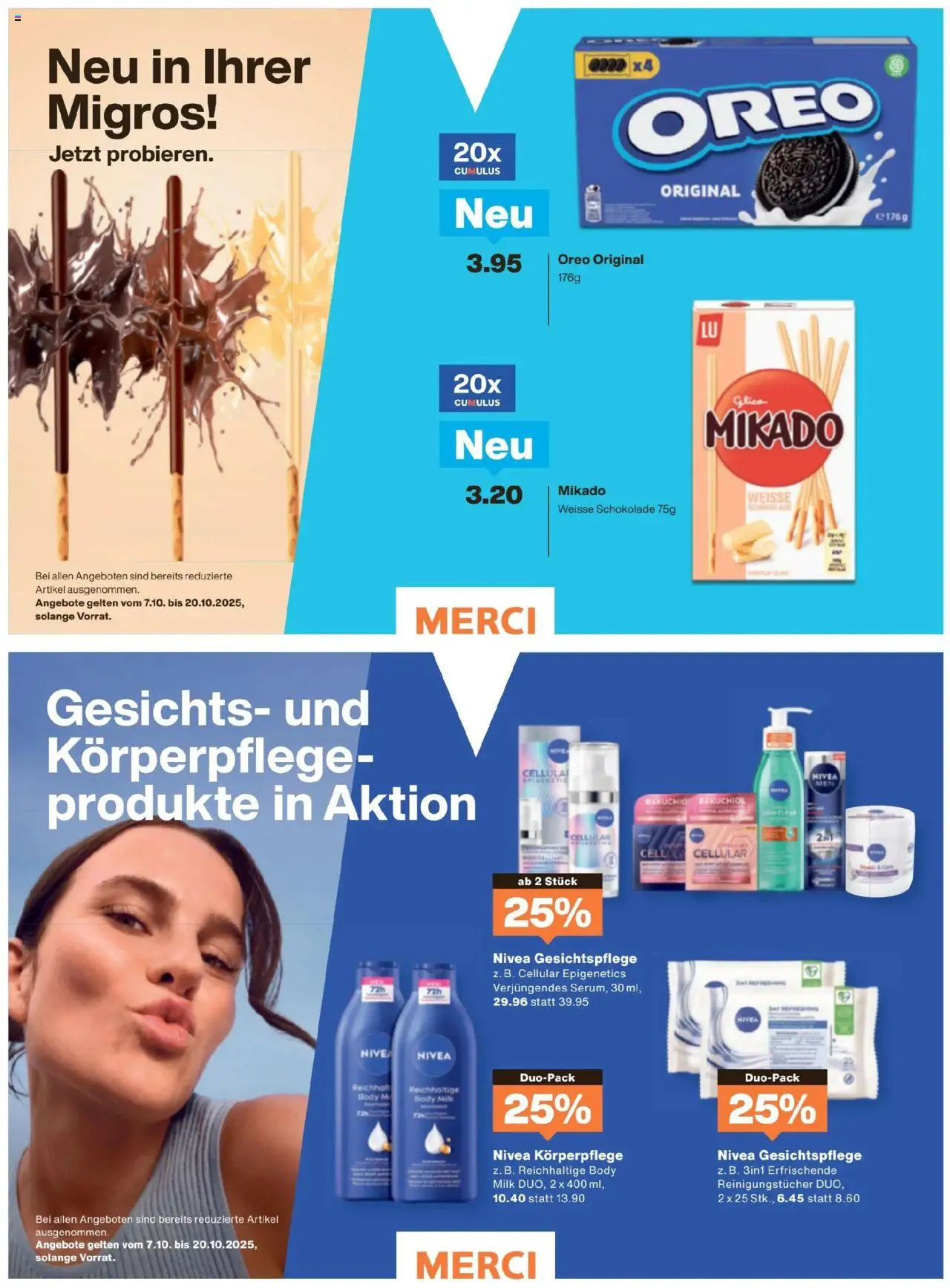 Migros Magazin – gültig ab 06.10.2025 | Seite: 41 | Produkte: Reinigungstücher, Schokolade, Body Milk