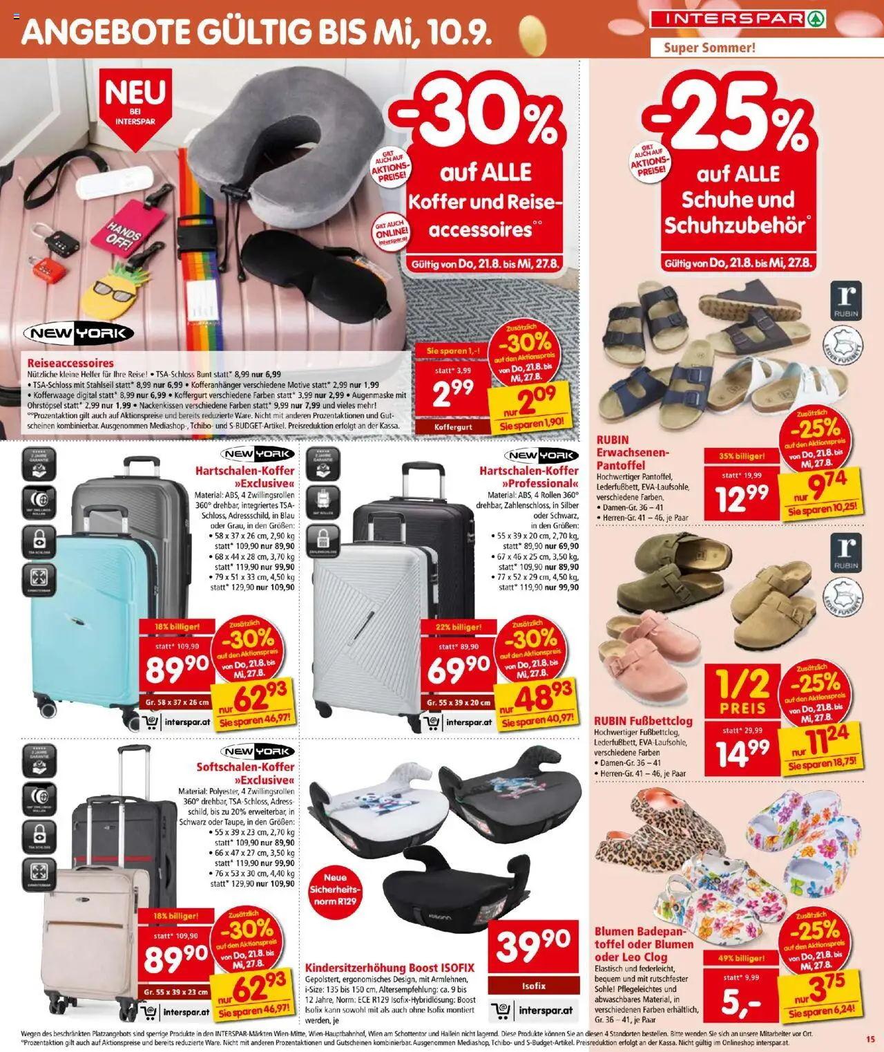 Interspar Flugblatt gültig ab 21.08.2025 | Seite: 15 | Produkte: Koffer