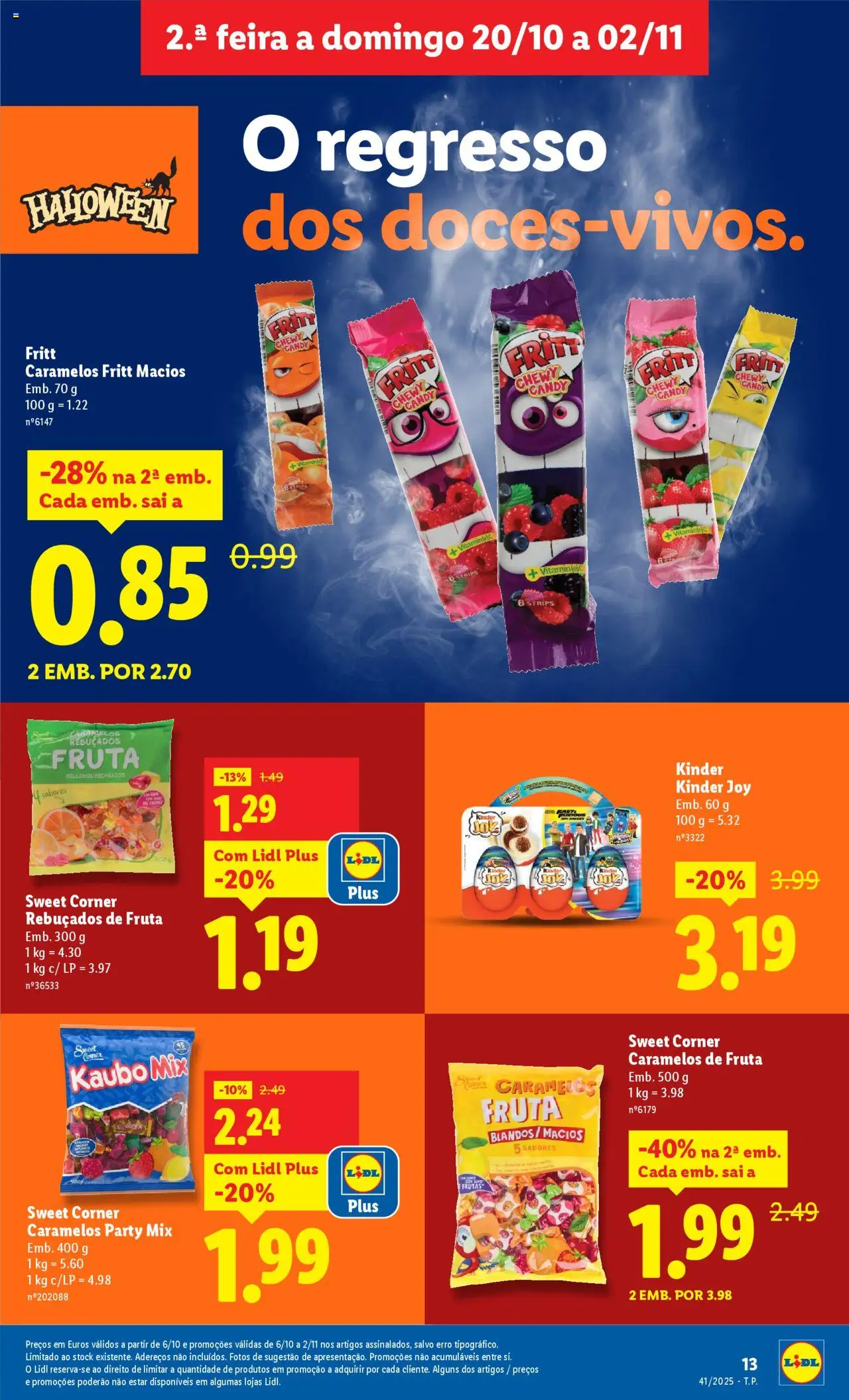 Lidl - Folheto │ válido de 03.10.2025 | Página: 13 | Produtos: Rebuçados, Chocolate