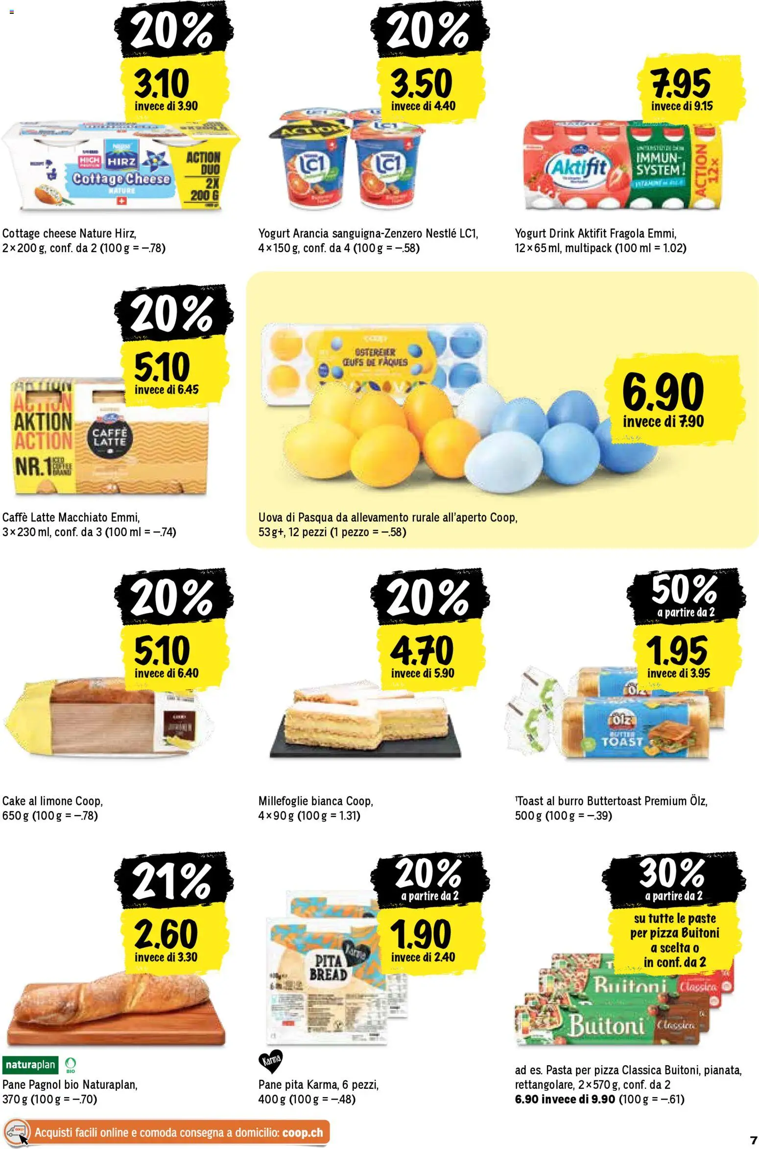 Coop aktionen IT – gültig ab 19.03.2026 | Seite: 7 | Produkte: Pane, Butter, Pizza, Pasta