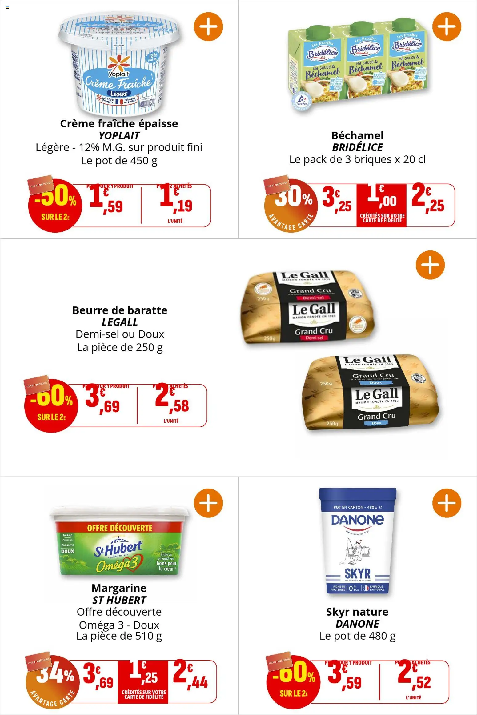 {H1} | Page: 11 | Produits: Briques, Beurre, Crème fraiche, Crème