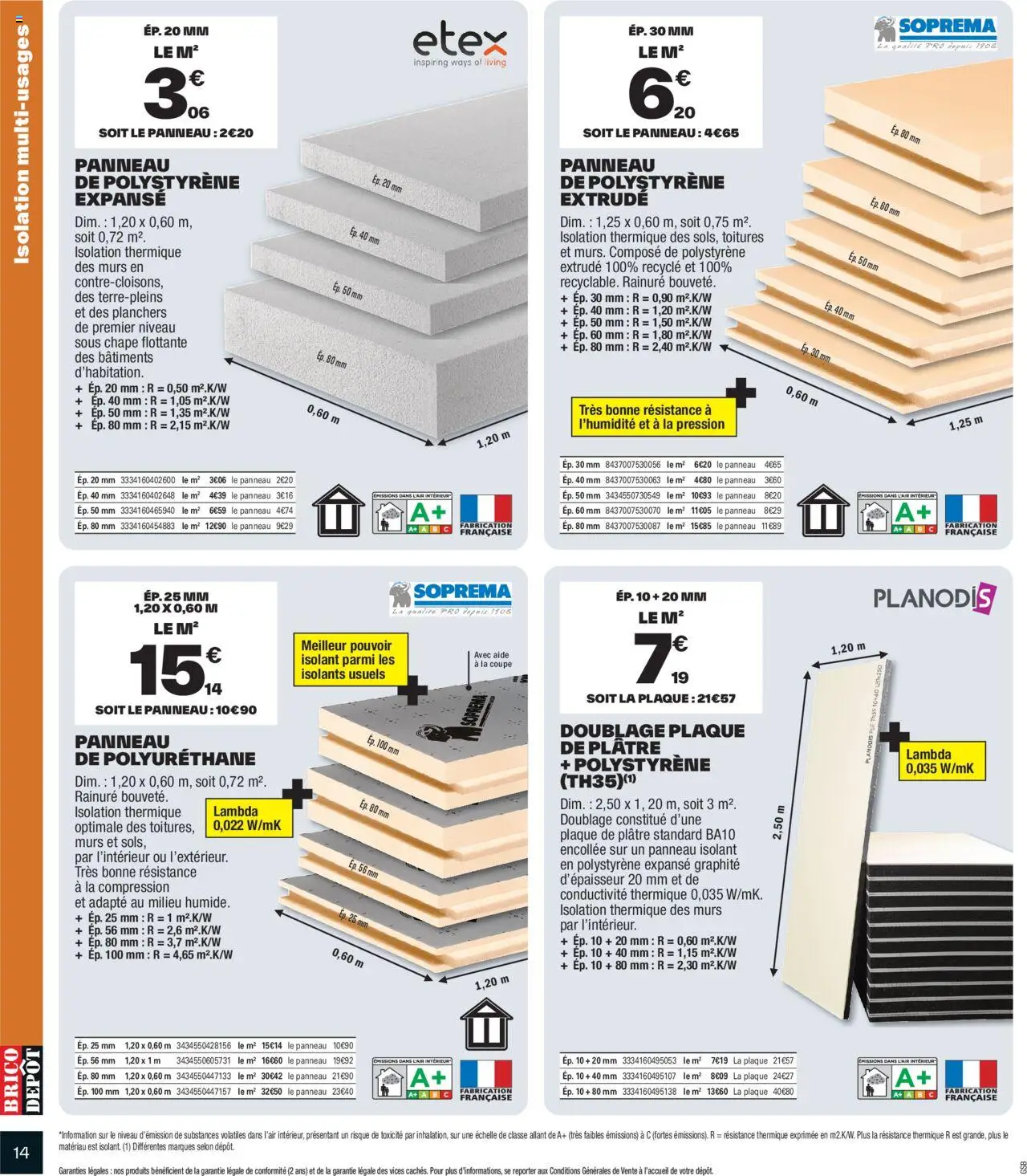 {H1} | Page: 14 | Produits: Plâtre