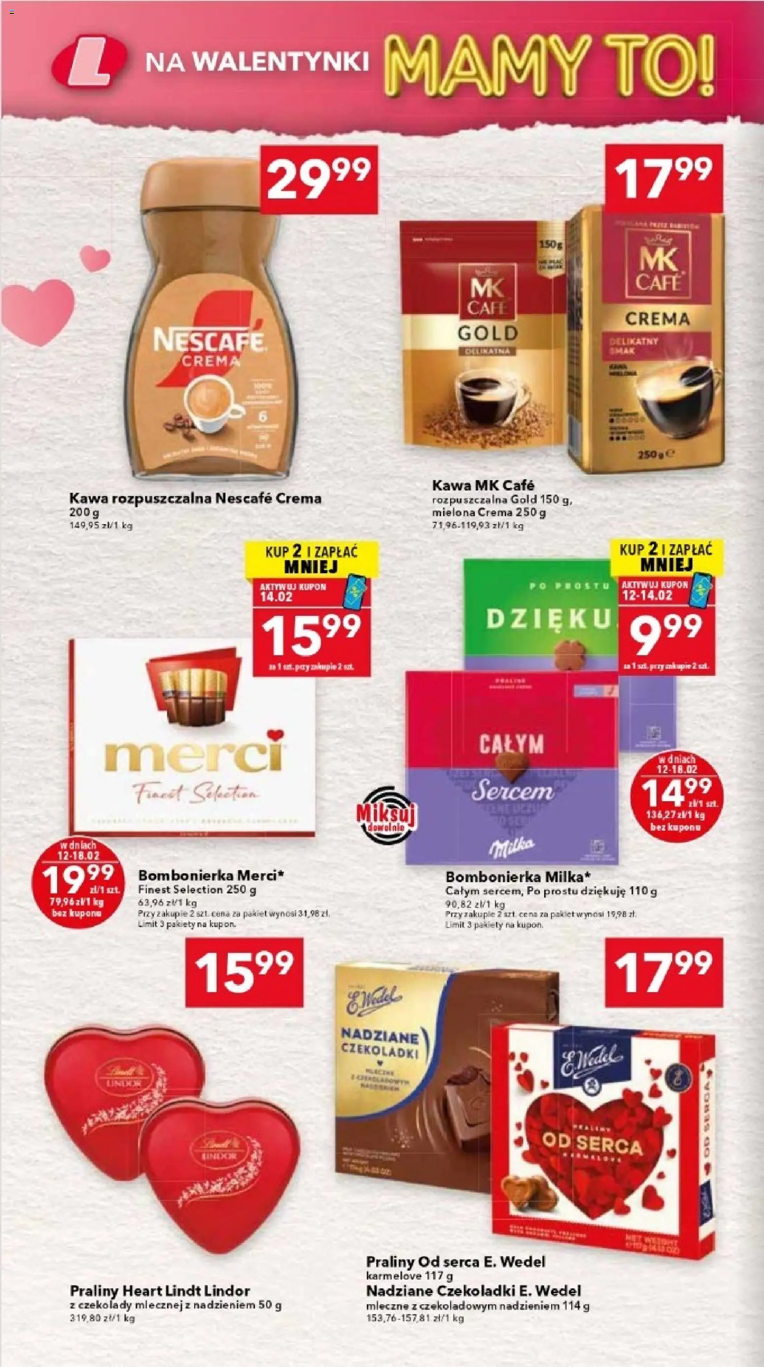 Lewiatan gazetka - Katowice od 12.02.2026 | Strona: 10 | Produkty: Praliny, Kawa rozpuszczalna, Merci, Kawa