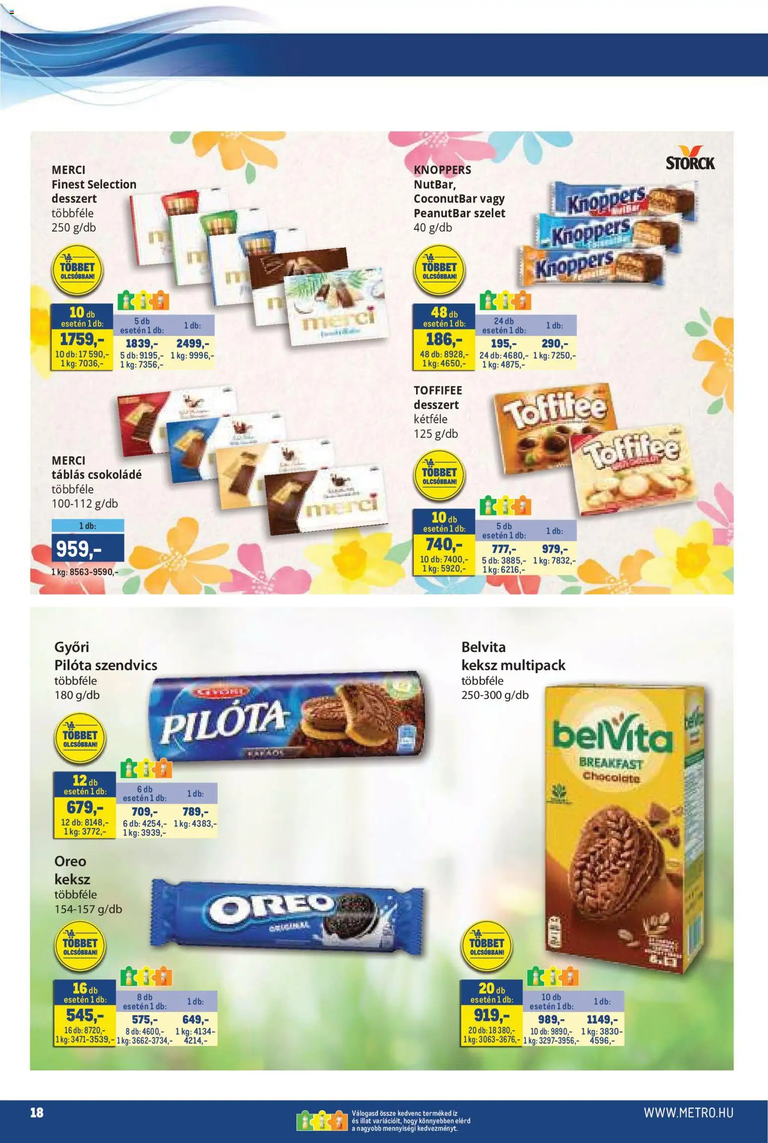 Metro akciós ujság - amely érvényes a következő dátumtól: 02.05.2026 | Oldal: 18 | Termékek: Szendvics, Toffifee, Csokoládé, Keksz