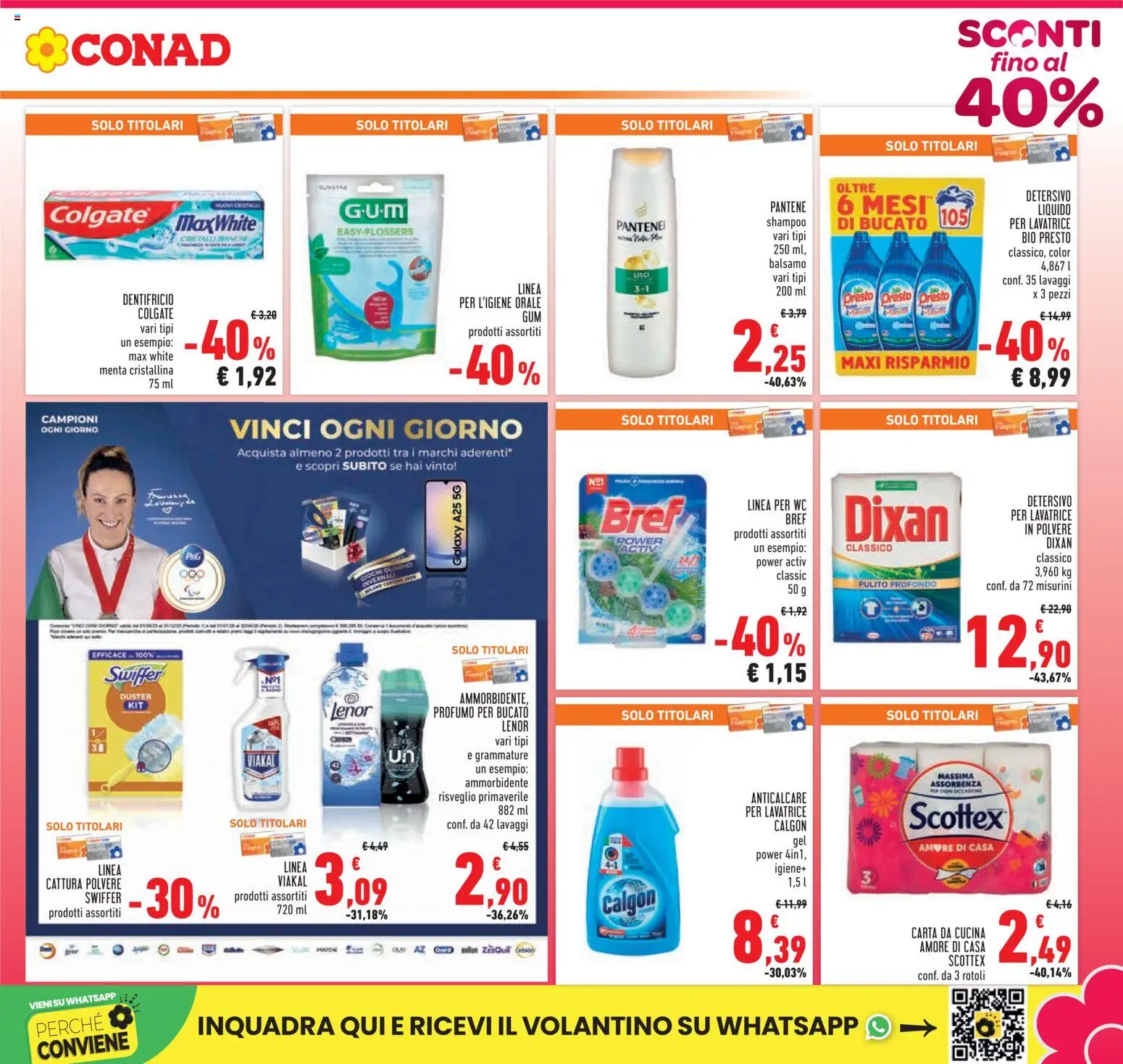 Volantino Conad del 01.12.2025 | Pagina: 5 | Prodotti: Dentifricio, Lavatrice, WC, Profumo