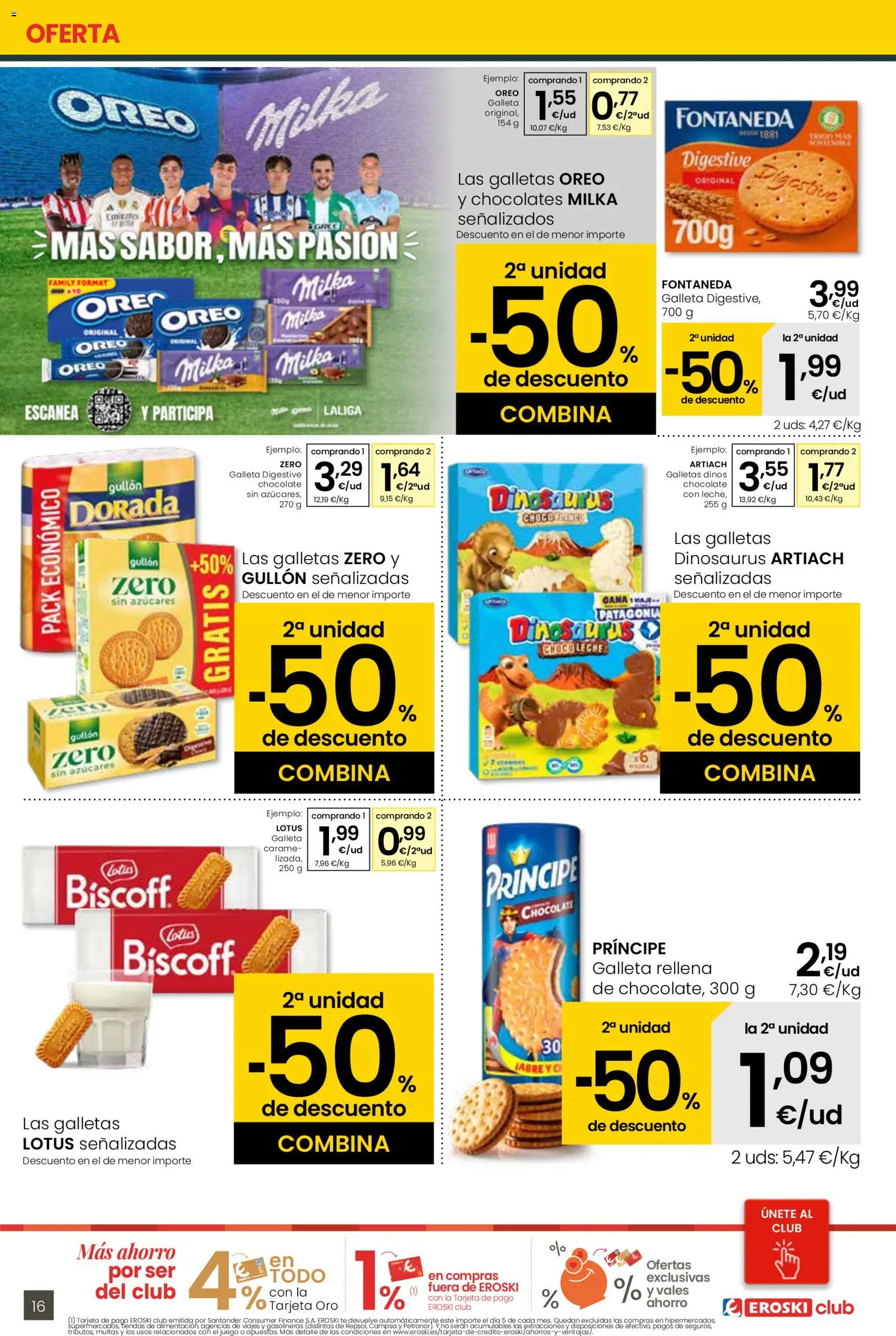 Eroski - Siempre a buen precio Center │ válido desde el 12.02.2026 | Página: 16 | Productos: Leche, Chocolate, Té, Galletas