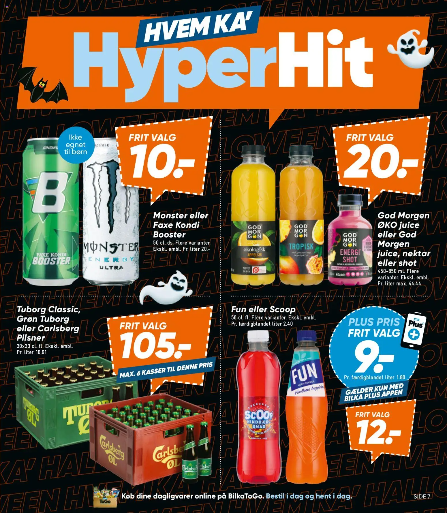 Bilka tilbudsavis – gyldig fra 24.10.2025 | Side: 7 | Produkter: Juice, Hindbær, Faxe Kondi, Sukker