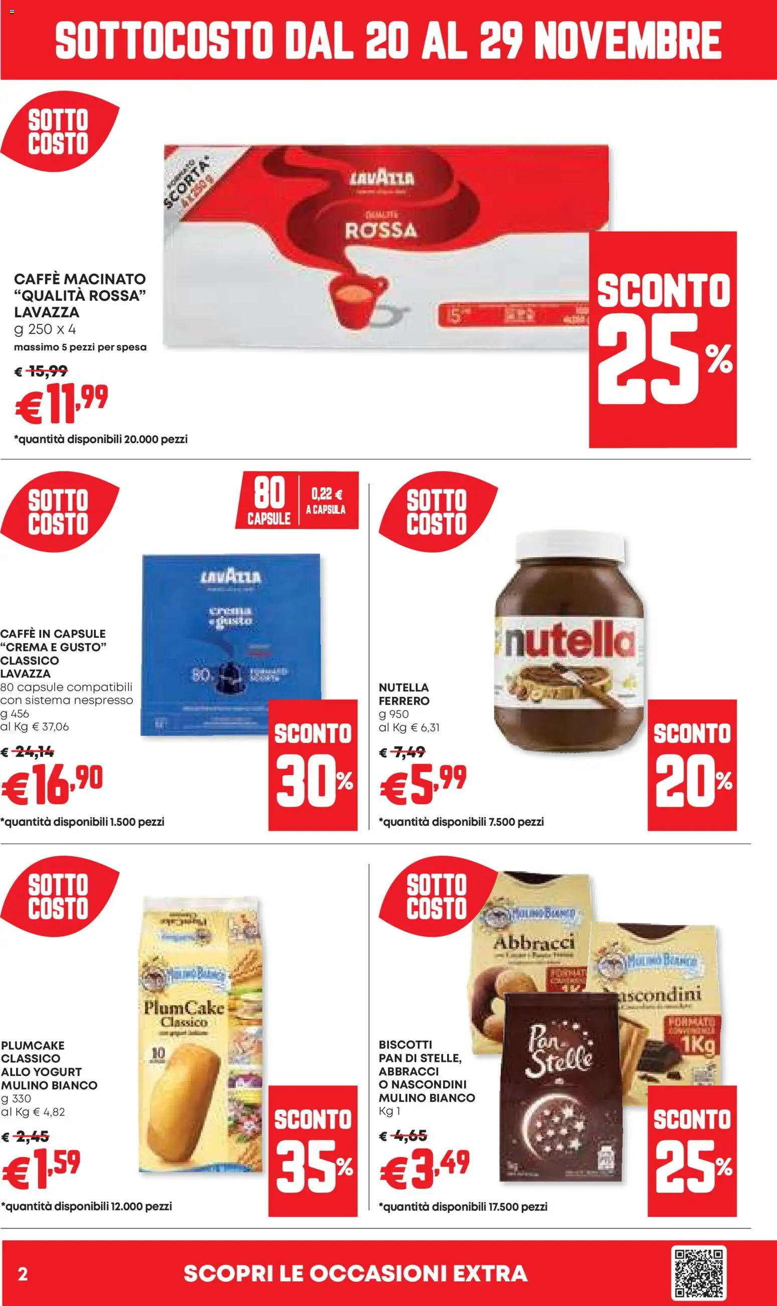 Volantino Panorama del 20.11.2025 | Pagina: 2 | Prodotti: Crema, Biscotti, Nutella, Caffe in capsule