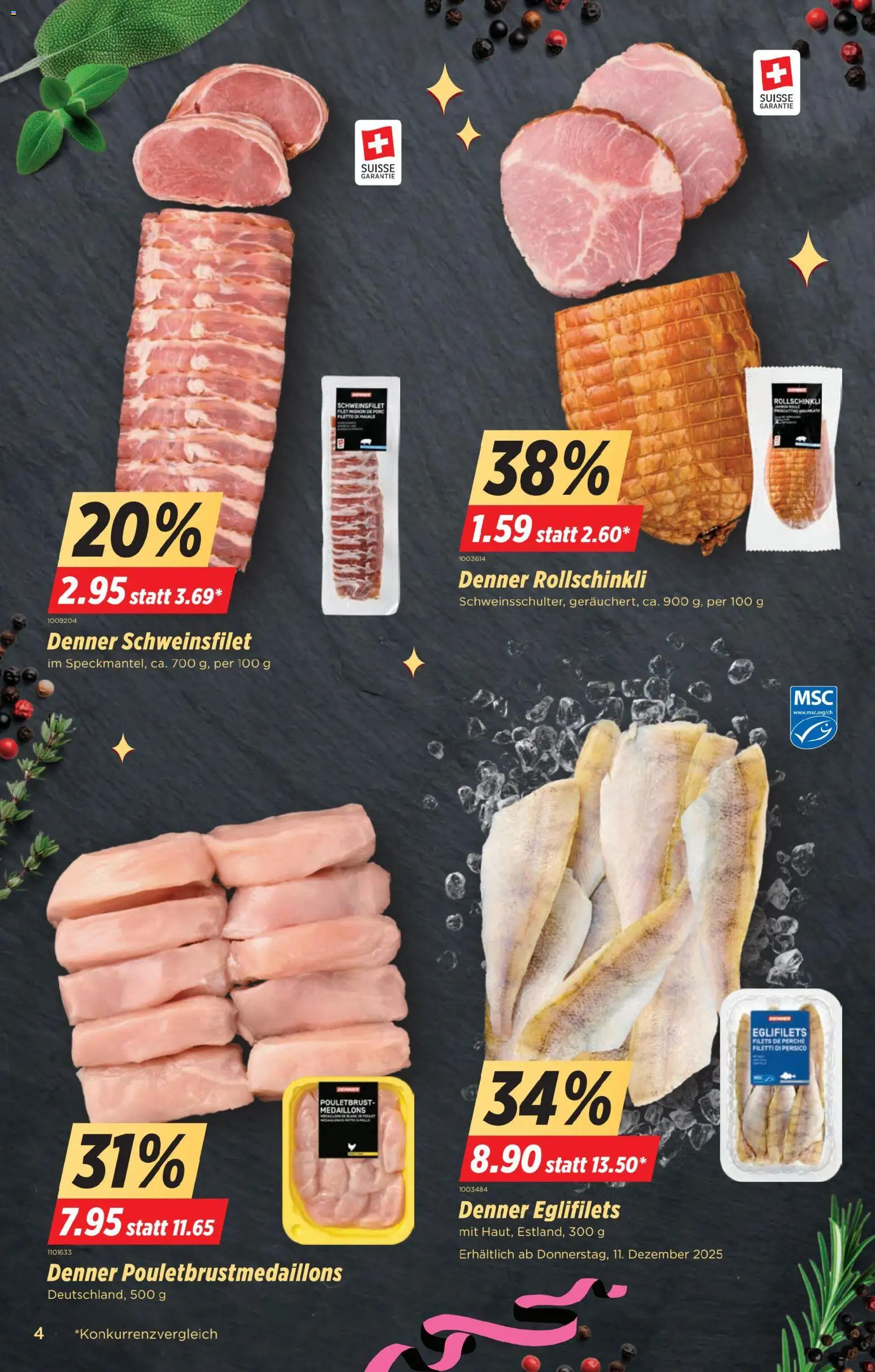 Denner Aktionen – gültig ab 09.12.2025 | Seite: 4 | Produkte: Pouletbrust