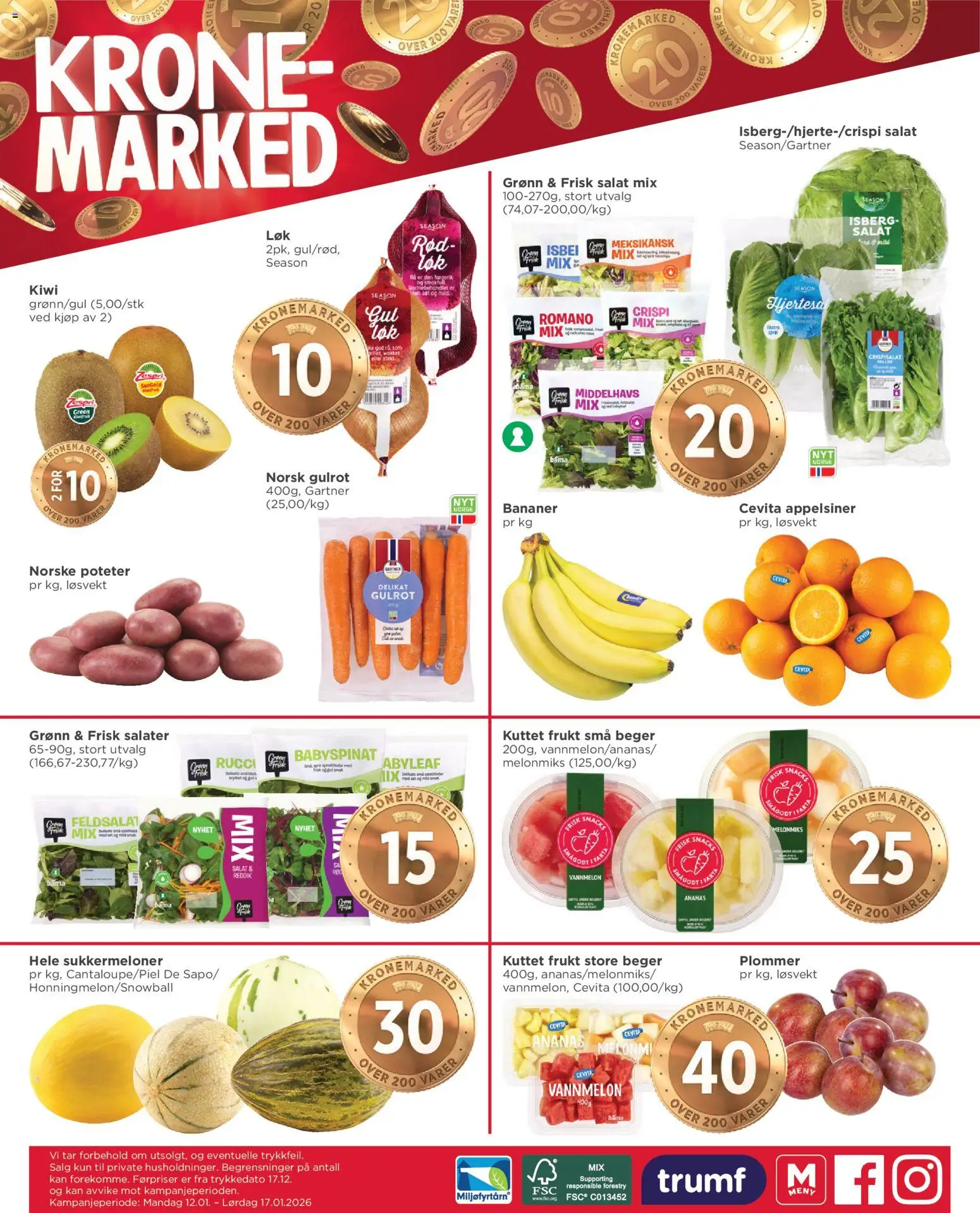 {H1} | Side: 8 | Produkter: Essuie-tout, Appelsiner, Bananer, Poteter