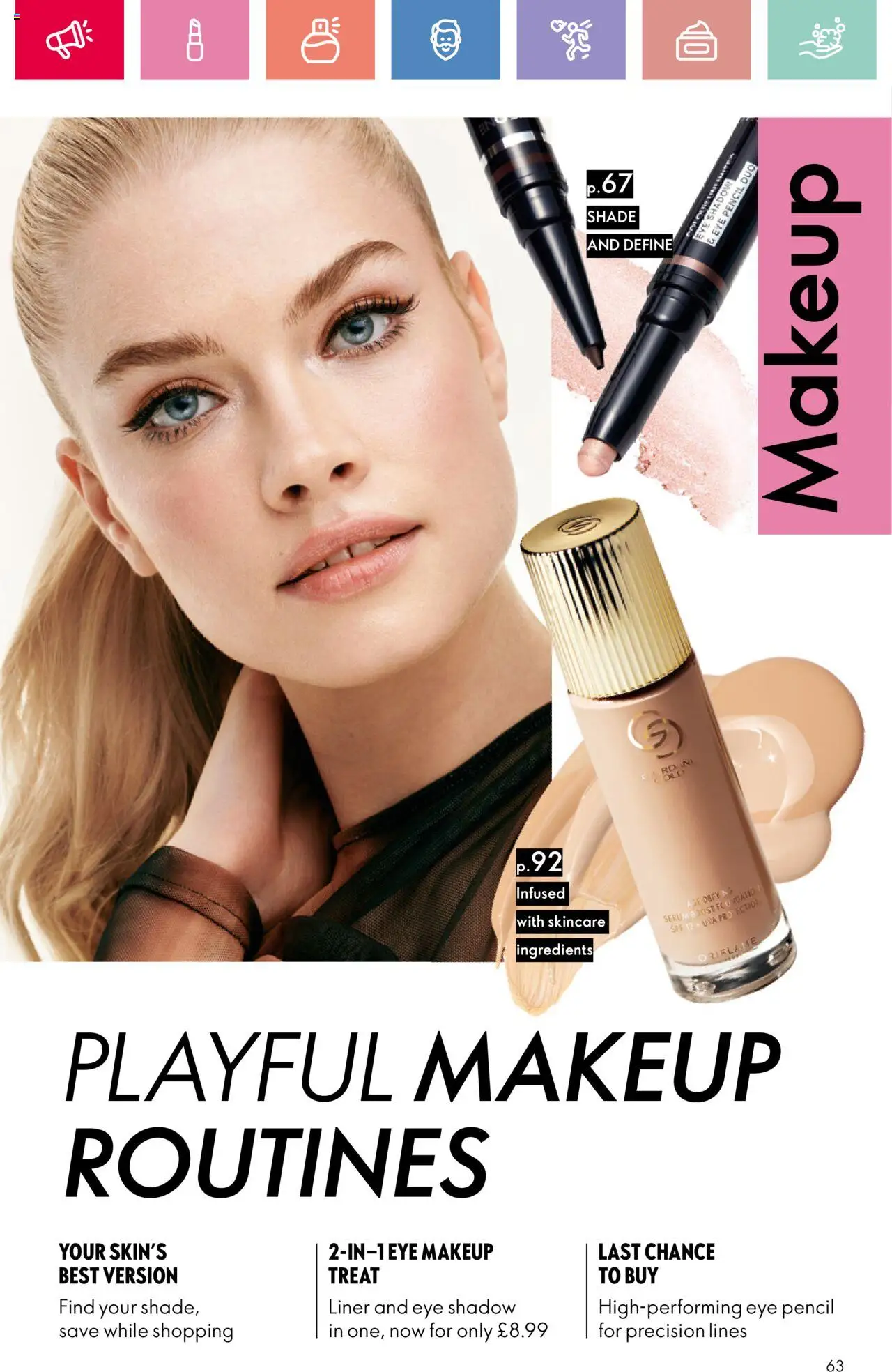  | Page: 63 | Products: Eye shadow, Eye pencil