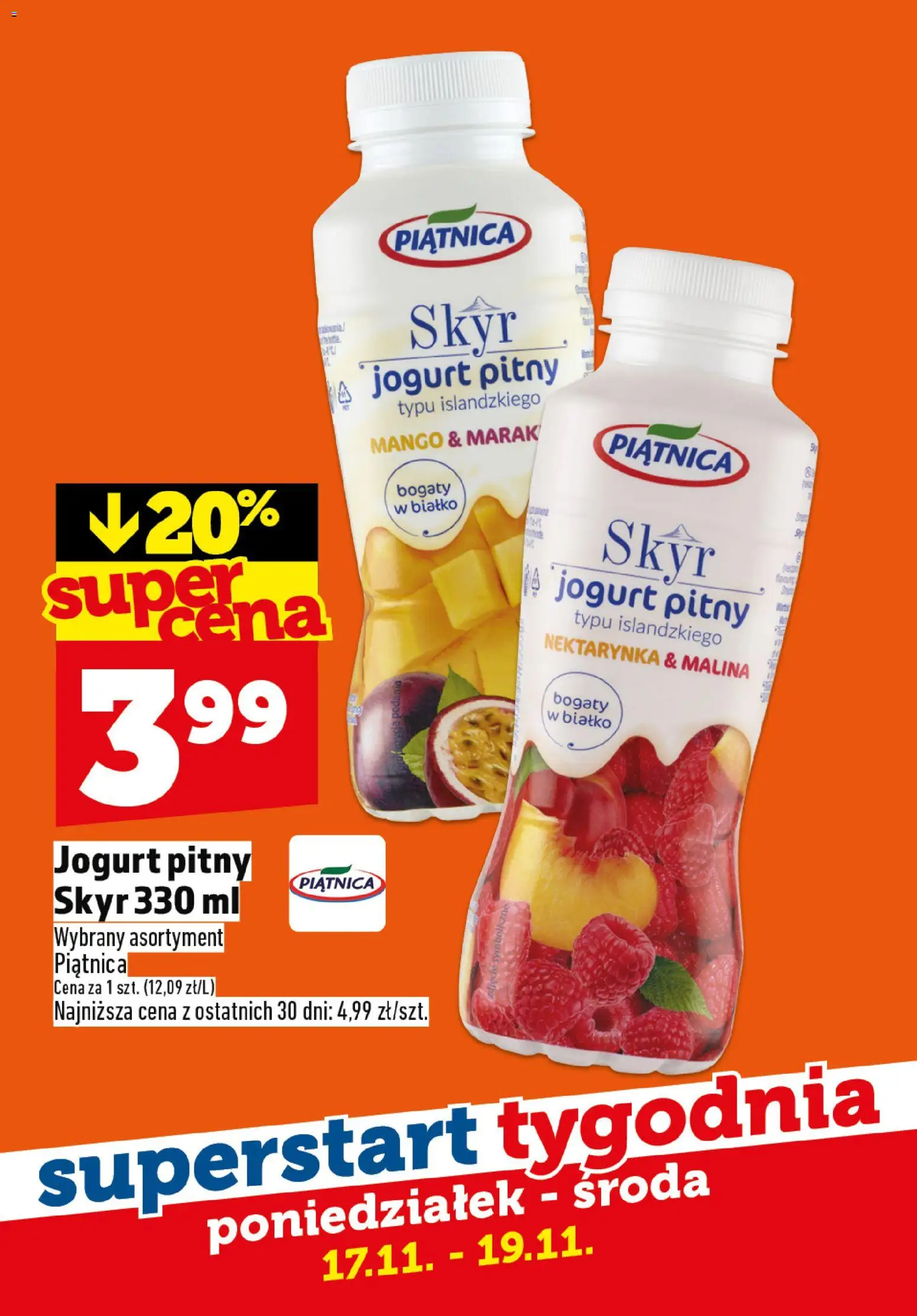 Topaz Gazetka - Superstart tygodnia od 17.11.2025 | Strona: 6 | Produkty: Mango, Jogurt pitny, Jogurt, Skyr