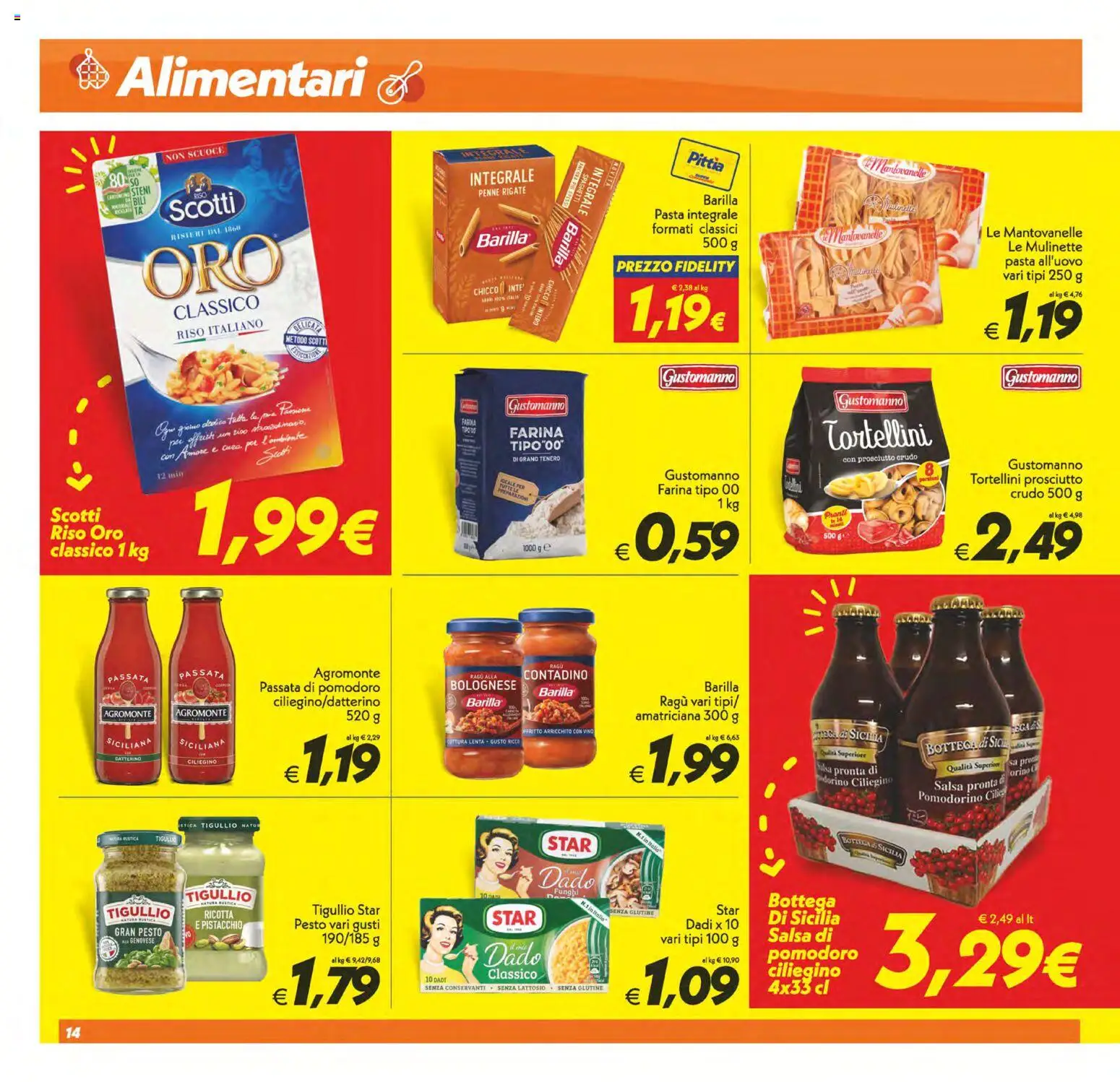 Volantino SuperConveniente del 24.10.2025 | Pagina: 14 | Prodotti: Pomodoro, Farina, Ragú, Penne