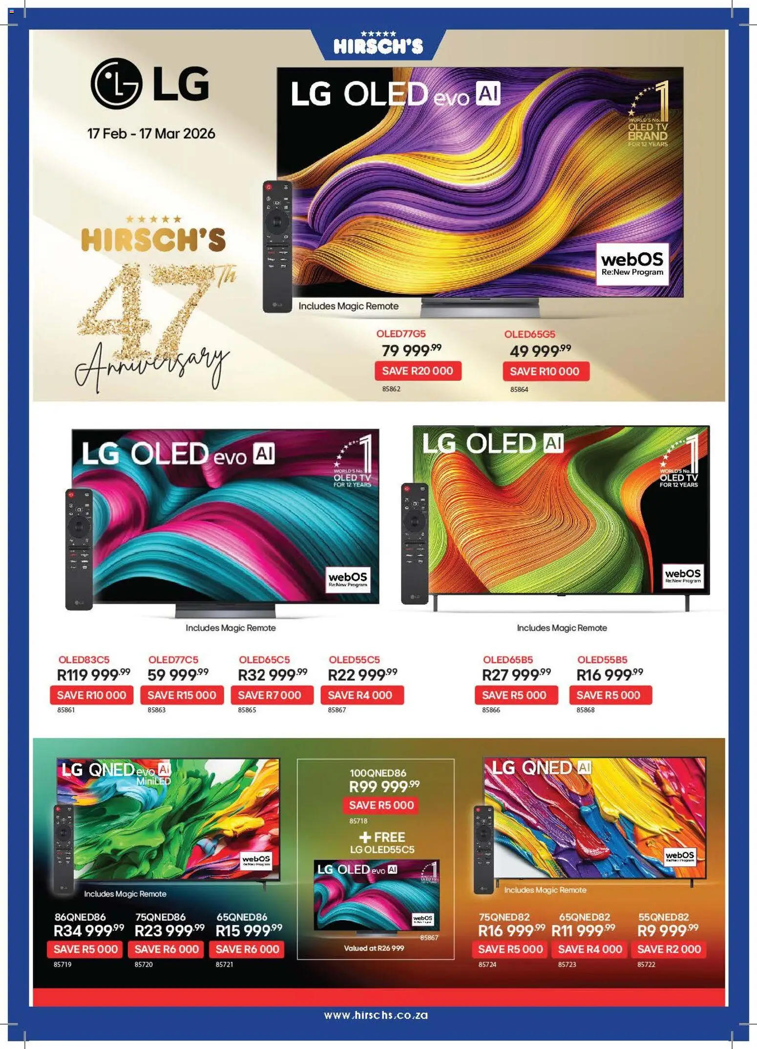 New Hirsch's catalogue – valid from 17.02.2026 | Page: 6 | Products: TV, Remote