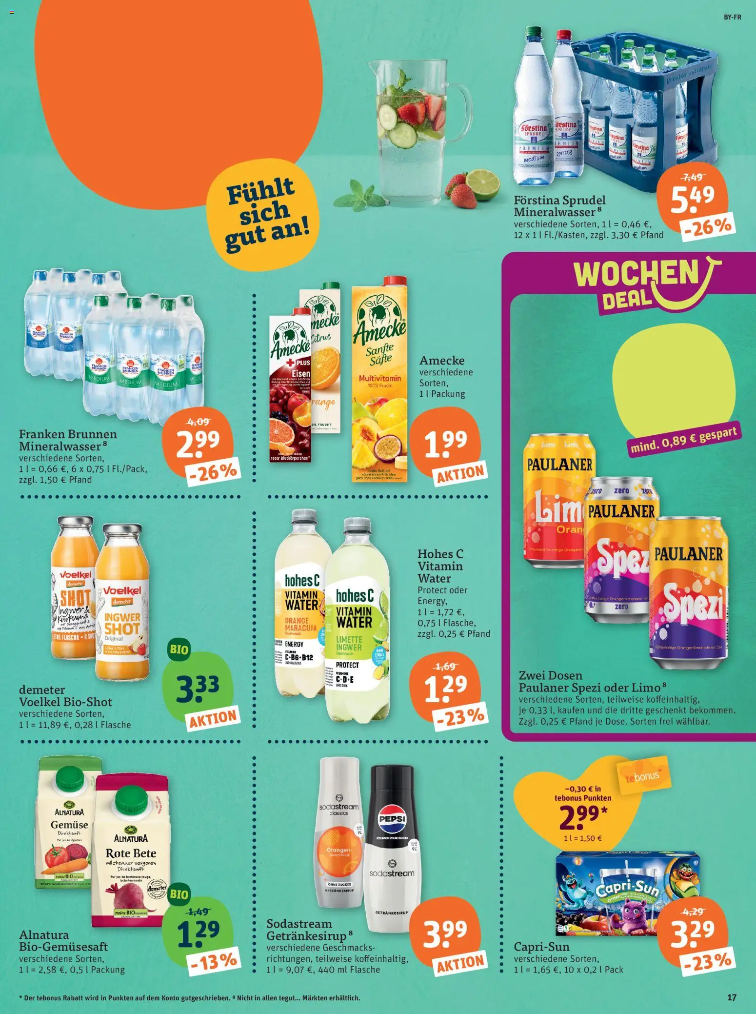 Tegut Prospekt – gültig ab 16.01.2026 | Seite: 19 | Produkte: Paulaner spezi, Orangen, Pepsi, Hohes c