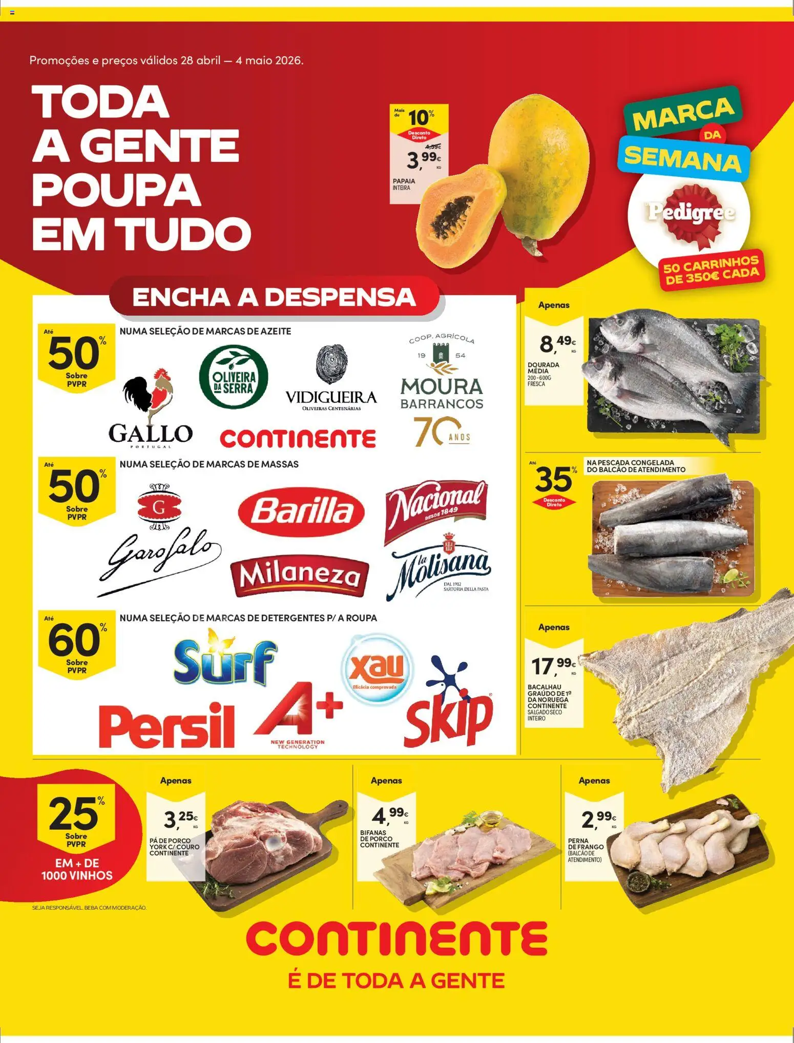 Continente Madeira │ válido de 28.04.2026 | Página: 1 | Produtos: Dourada, Azeite, Bacalhau, Pescada