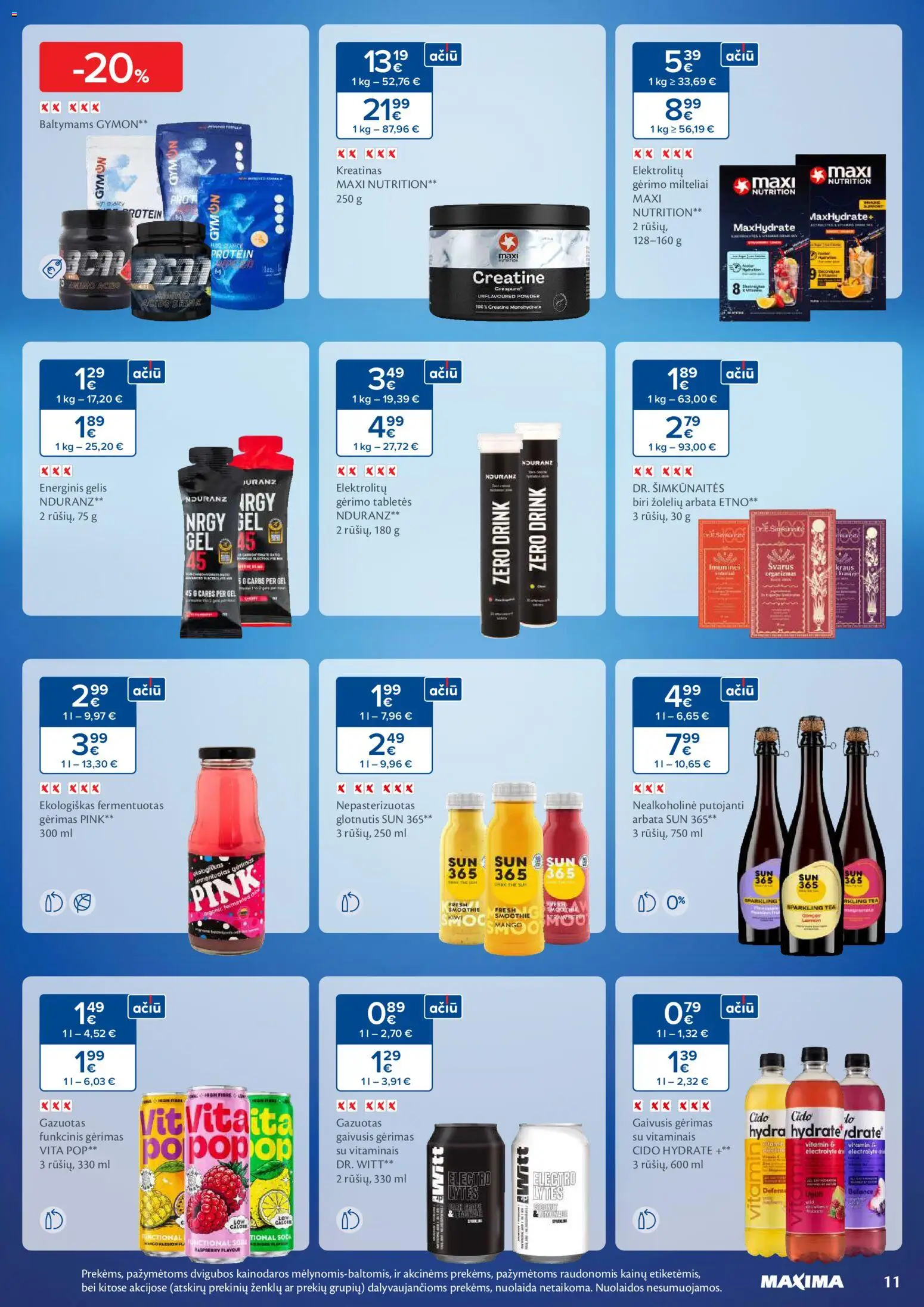 MAXIMA akcijos nuo 06.01.2026 | Puslapis: 11 | Prekių: Gaivusis gėrimas, Arbata