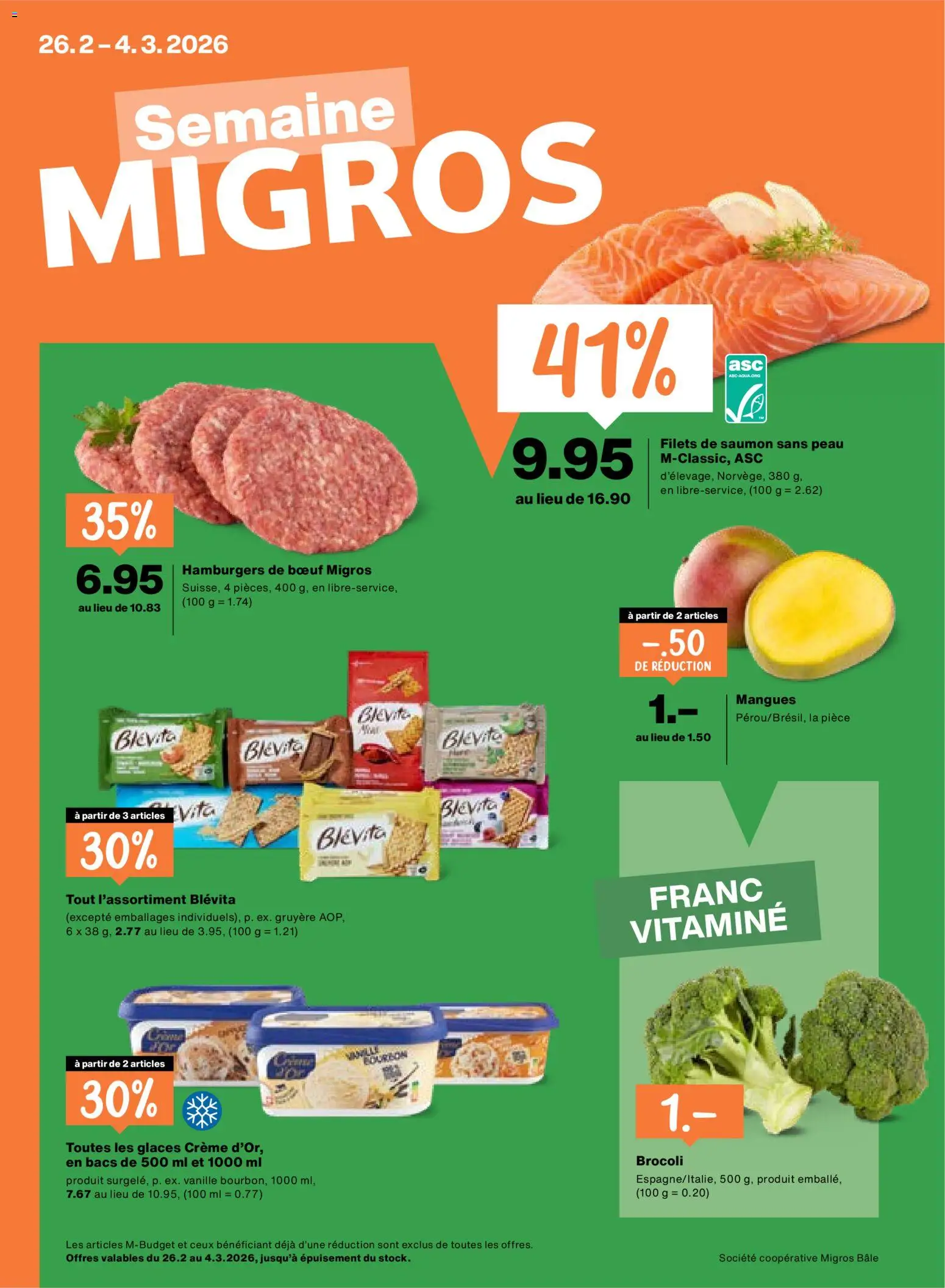 Migros Aktionen FR – gültig ab 26.02.2026 | Seite: 1 | Produkte: Mango, Creme