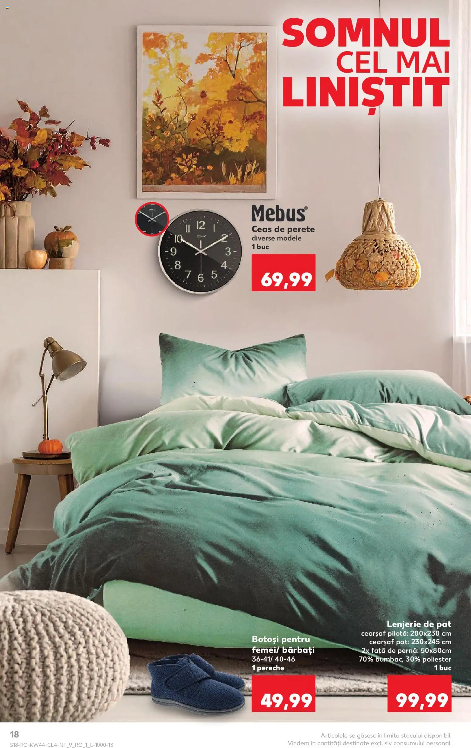 Noul catalog Kaufland – valabil de la 29.10.2025 | Pagină: 18 | Produse: Ceas, Pat, Pernă, Față de pernă