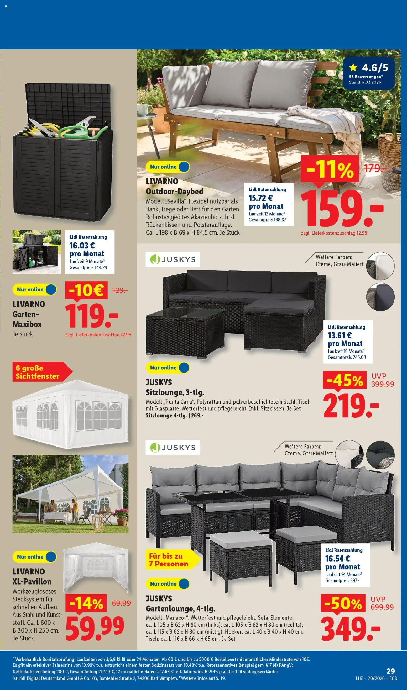 Lidl Prospekt – gültig ab 11.05.2026 | Seite: 5 | Produkte: Bett, Tisch, Liege, Bad