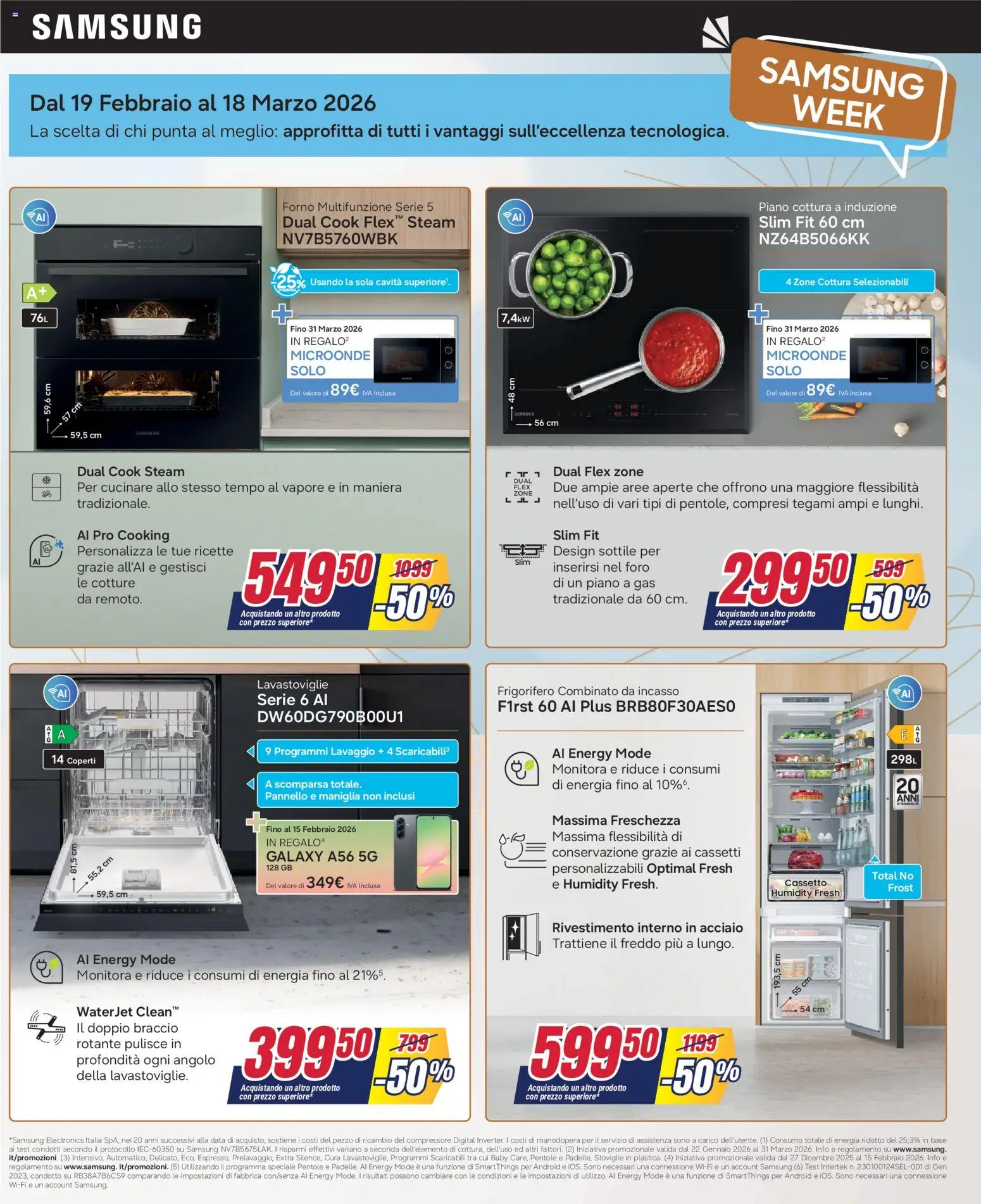 Volantino Trony del 19.02.2026 | Pagina: 12 | Prodotti: Lavastoviglie, Data, Frigorifero, Samsung